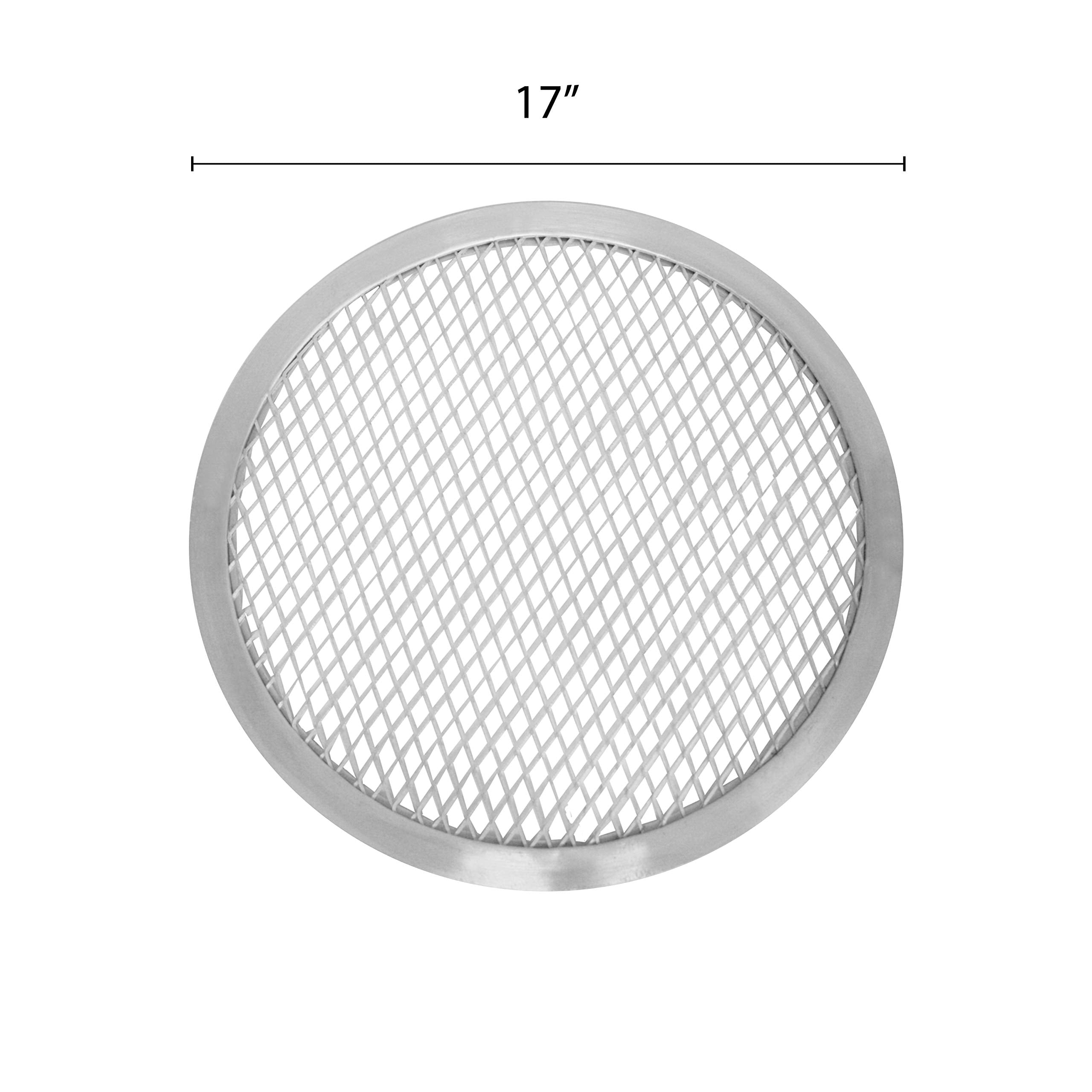 Thunder Group Seamless-Rim Aluminum Pizza Screen, 17 Inch