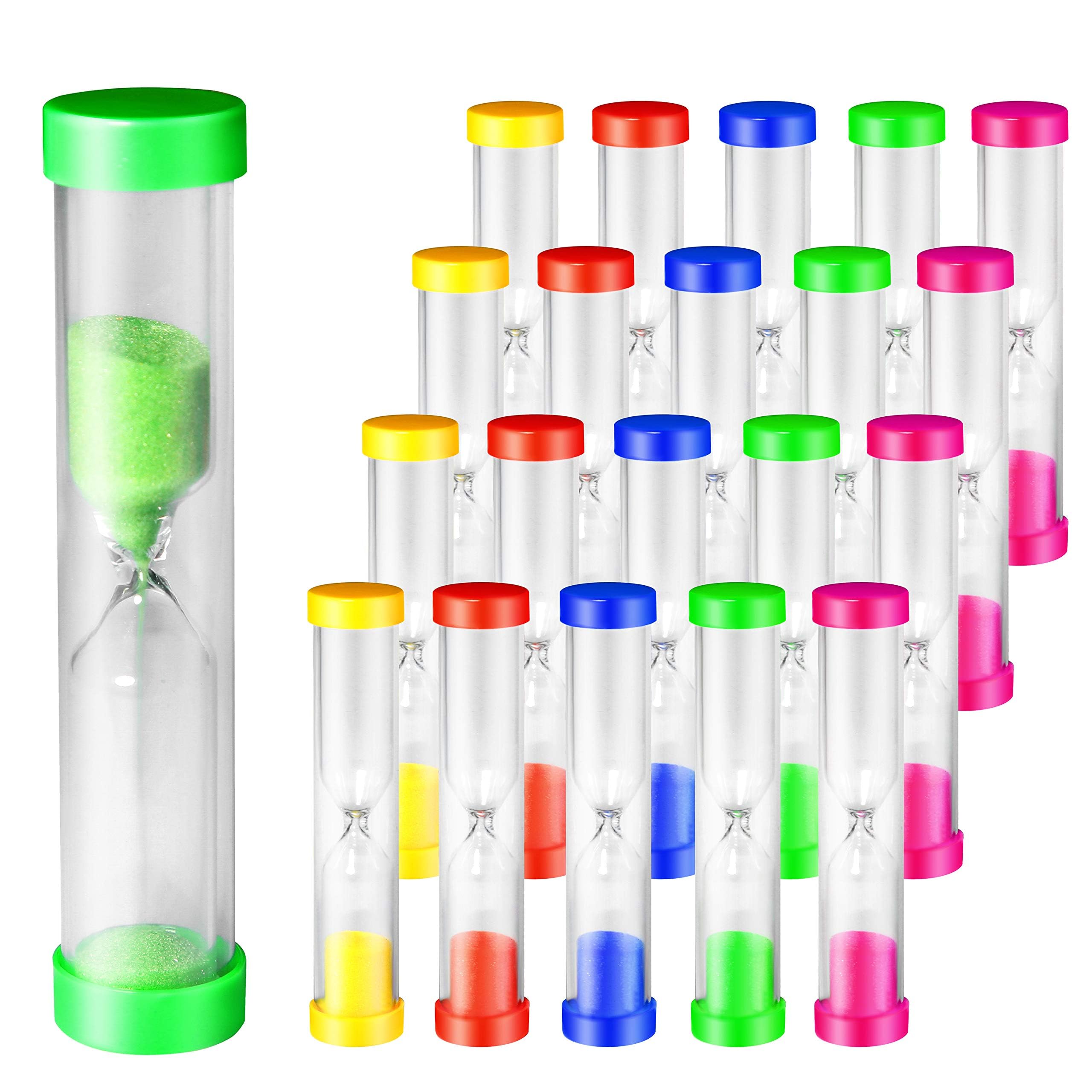Proloso 1 Minute Sand Timer Hourglass Sandglass Clock Countdown Bulk Toy Set Timers For Kids Games Classroom School Prize Party