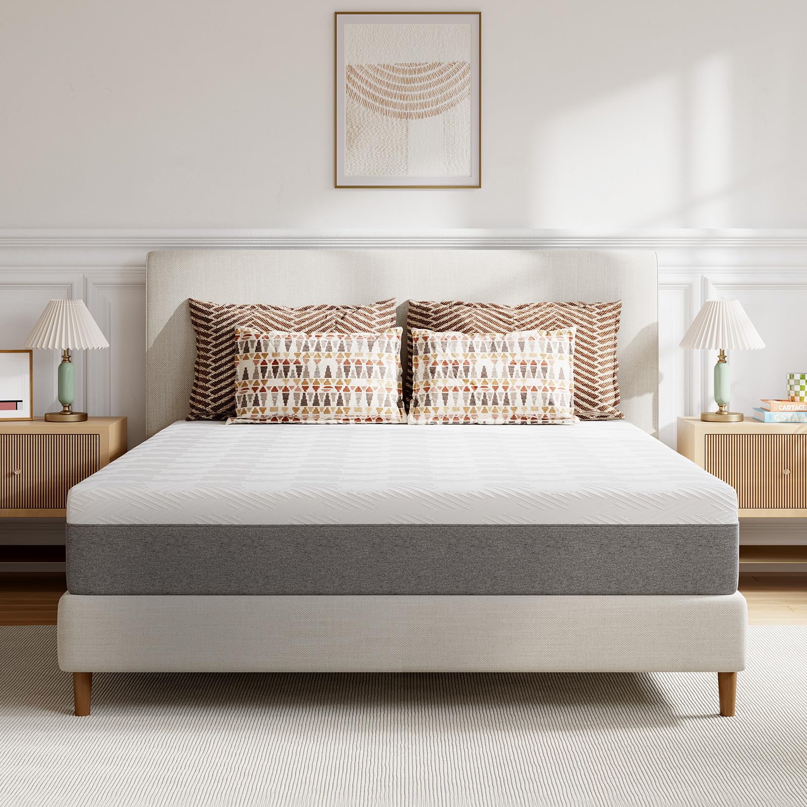 Novilla King Size Mattress 10 Inch, Gel King Memory Foam Mattress in a Box with Comfort Foam for Pressure Relief & Body Support 