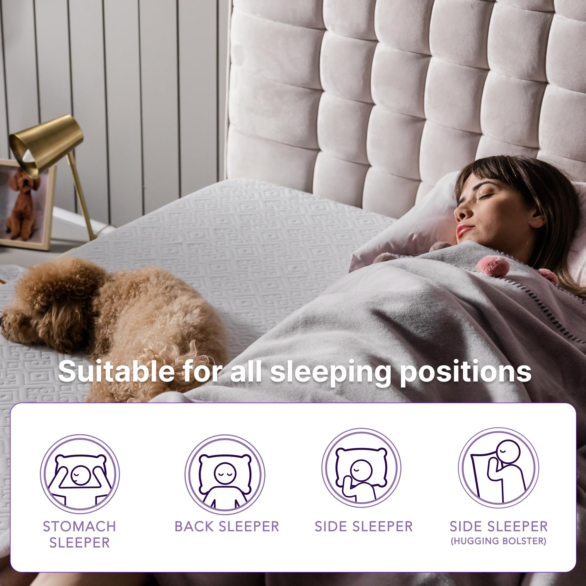 NapQueen Twin-XL Mattress  6 Inch Elizabeth Cooling Gel Memory Foam Mattress  Twin-XL Bed Mattress in a Box  CertiPUR-US Certified  Medium Firm  Breathable & Washable Soft Fabric Cover