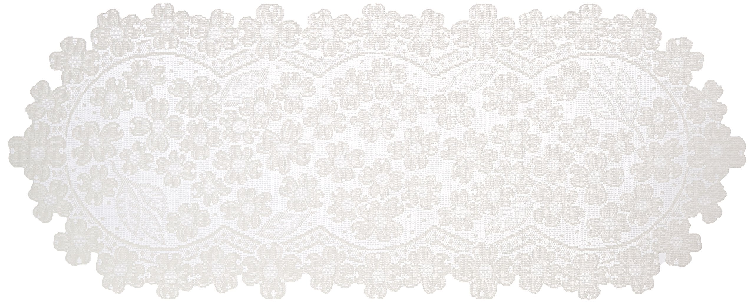 Heritage Lace Dogwood 14 inches x 33 inches Runner, Ecru