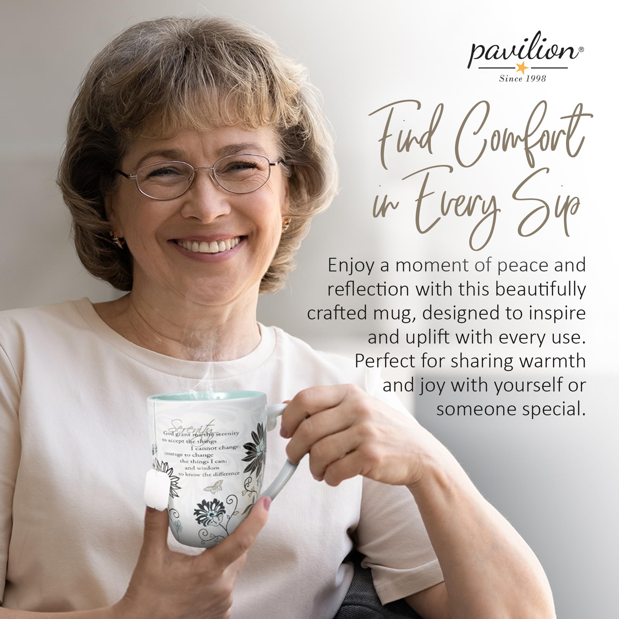 Pavilion Gift Mark My Words 4-3/4-Inch Serenity Mug  20-Ounce
