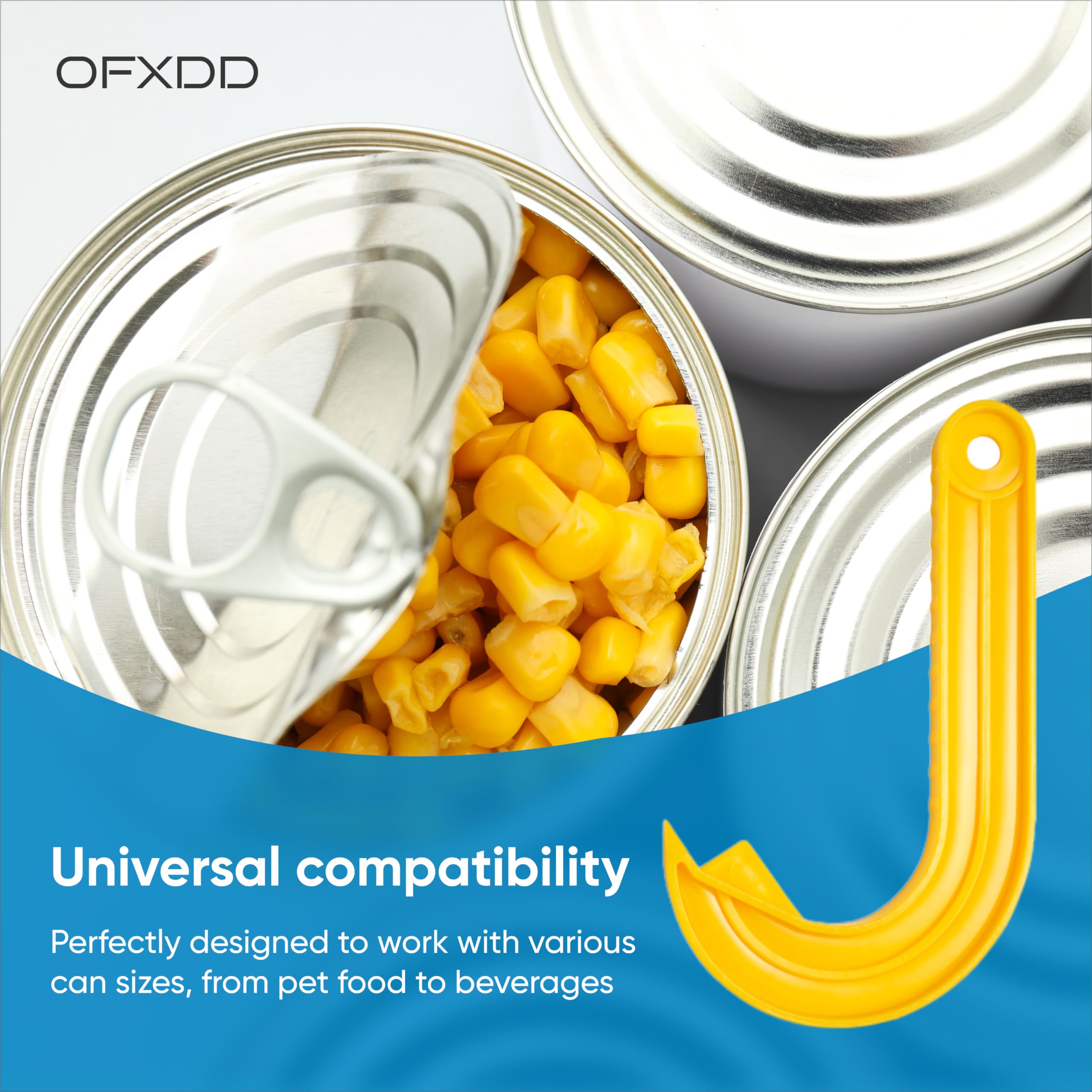Can Manual Hook Opener - Pet Food Can Puller Opener - Easy Ring-Pull Food Openers (1 Color)