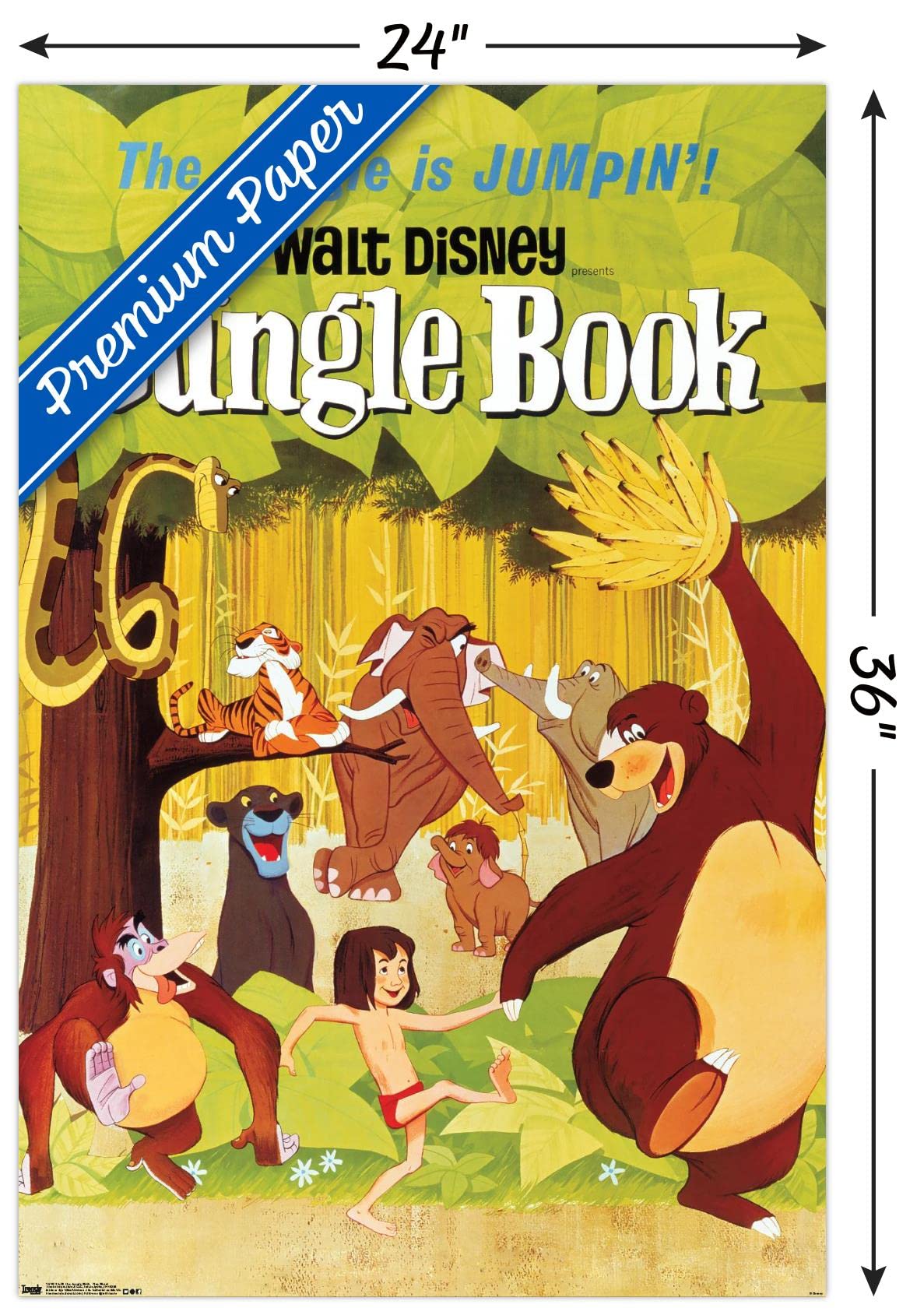 Trends International 24X36 Disney The Jungle Book - One Sheet Wall Poster, 24'' X 36'', Premium Unframed Version