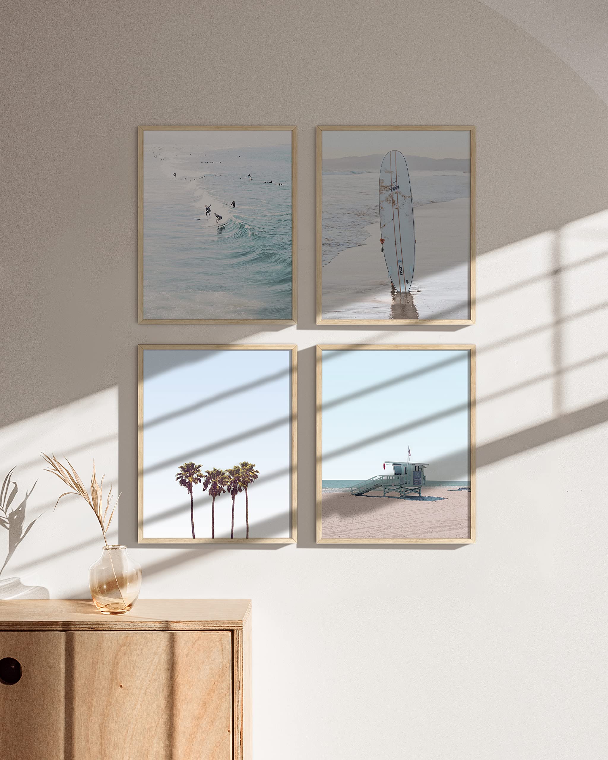 Haus And Hues Beach Wall Art Prints - Set Of 4 Ocean Beach Decor, Nautical Themed Beach Wall Decor And Decorations For Home Beac