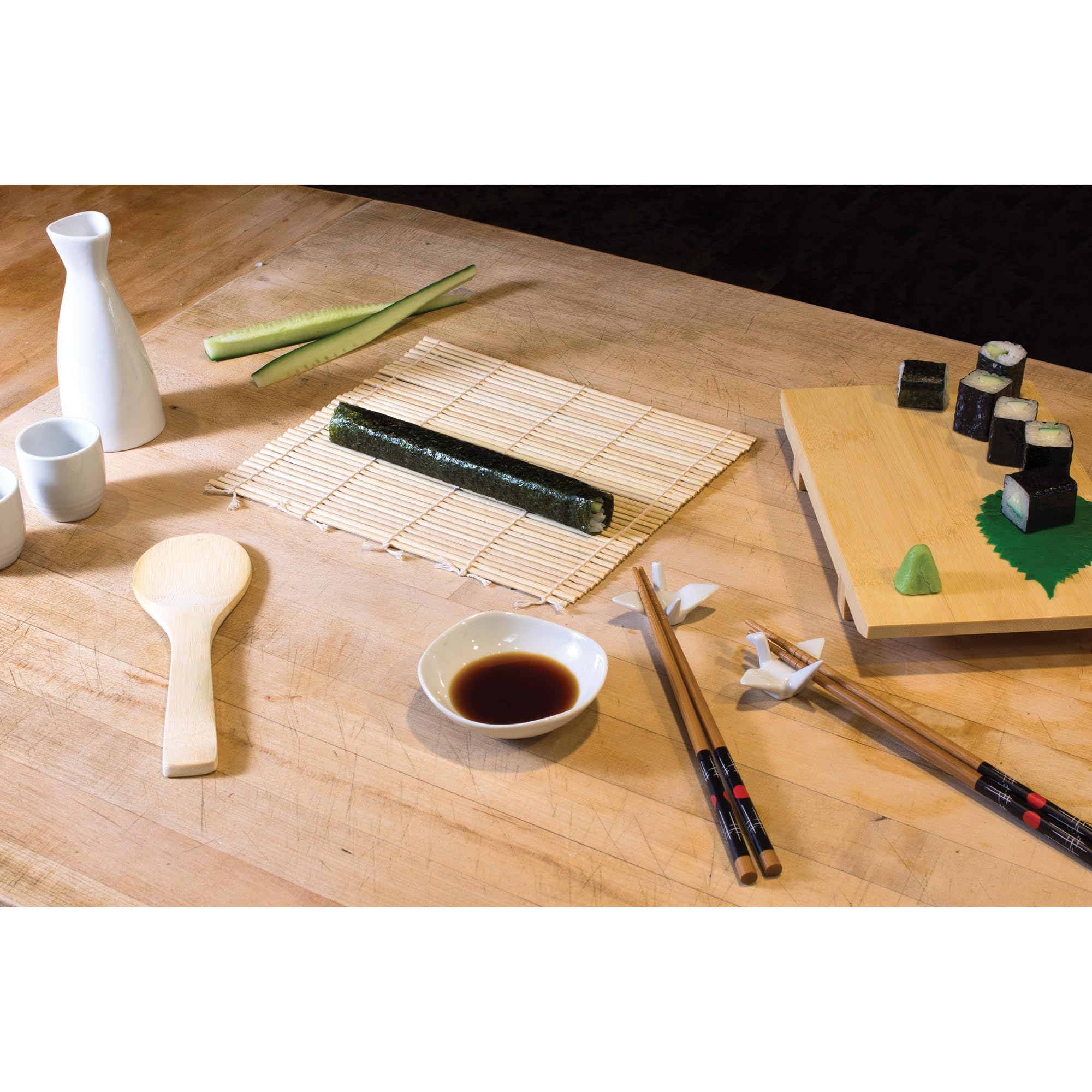 Helens Asian Kitchen Easy Sushi Rolling Mat, Bamboo
