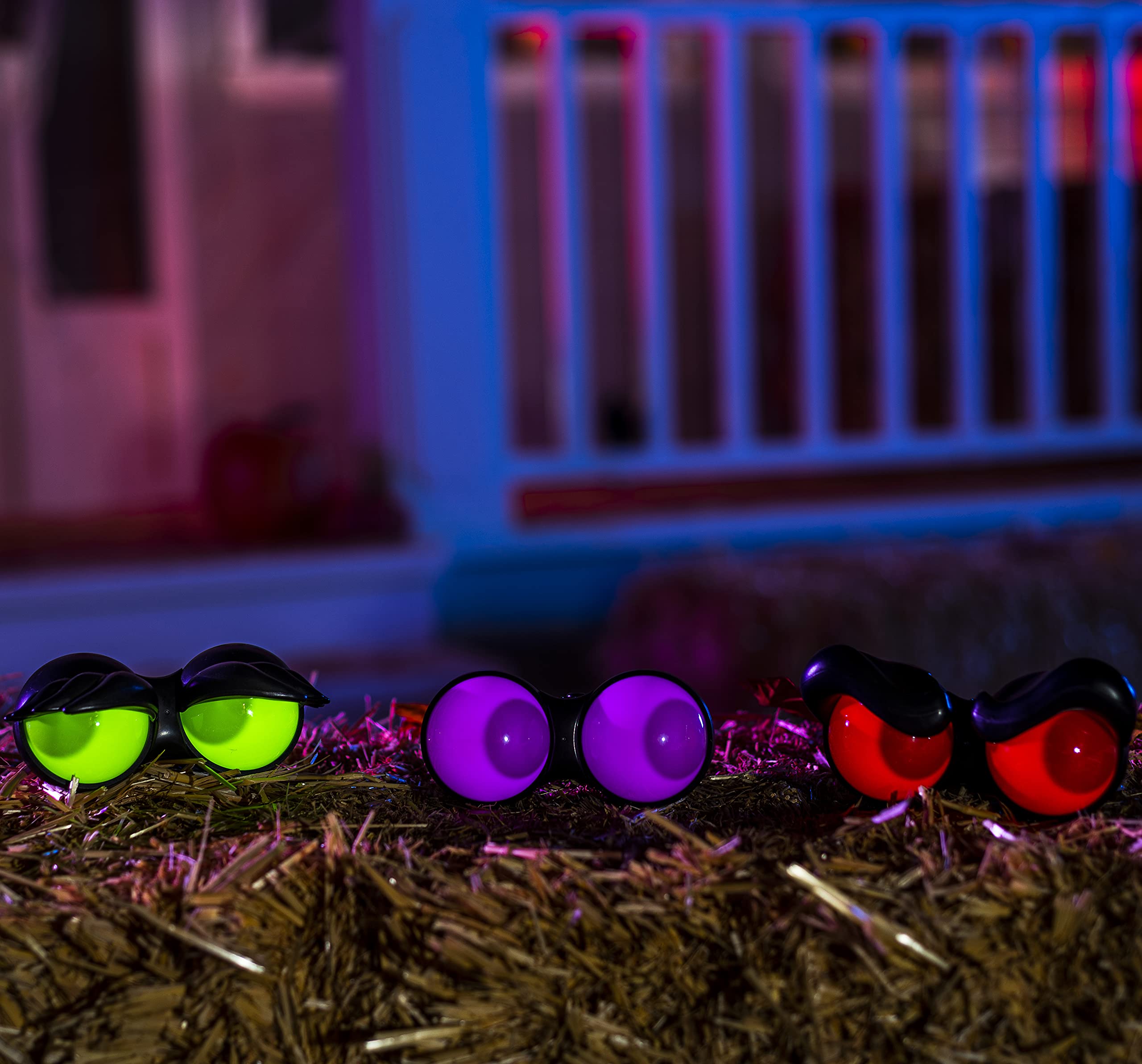 Joiedomi 3 Pack Halloween Decorations - Indoor/Outdoor Halloween Lights with Timer - Flashing Eyes Decor for Yard, Lawn, Garden