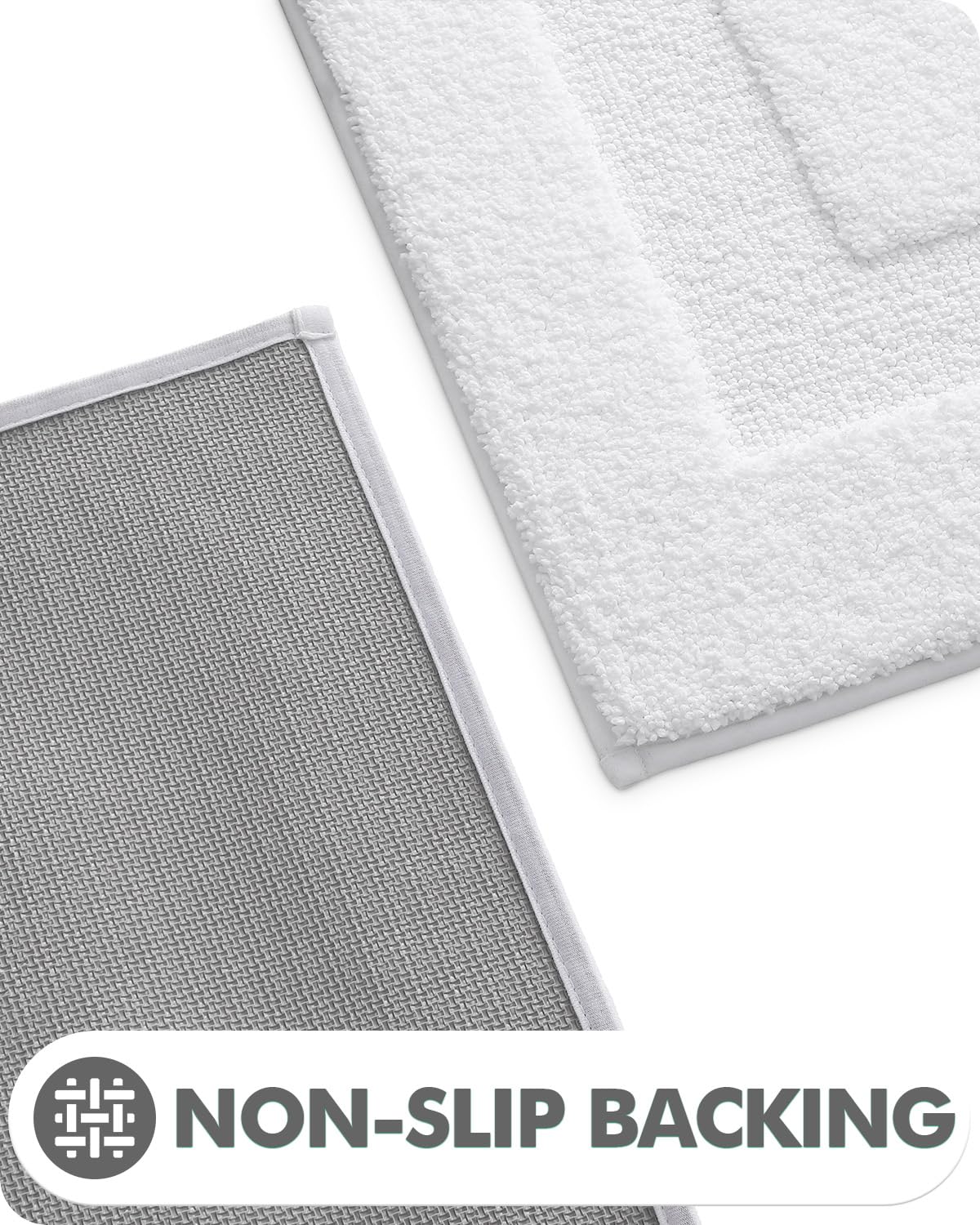 Lumi Bathroom Rugs, 17''X30'' Ultra Soft Bath Mats For Bathroom, Absorbent Bath Mat, Microfiber Washable Bath Rug, Non Slip Rubb