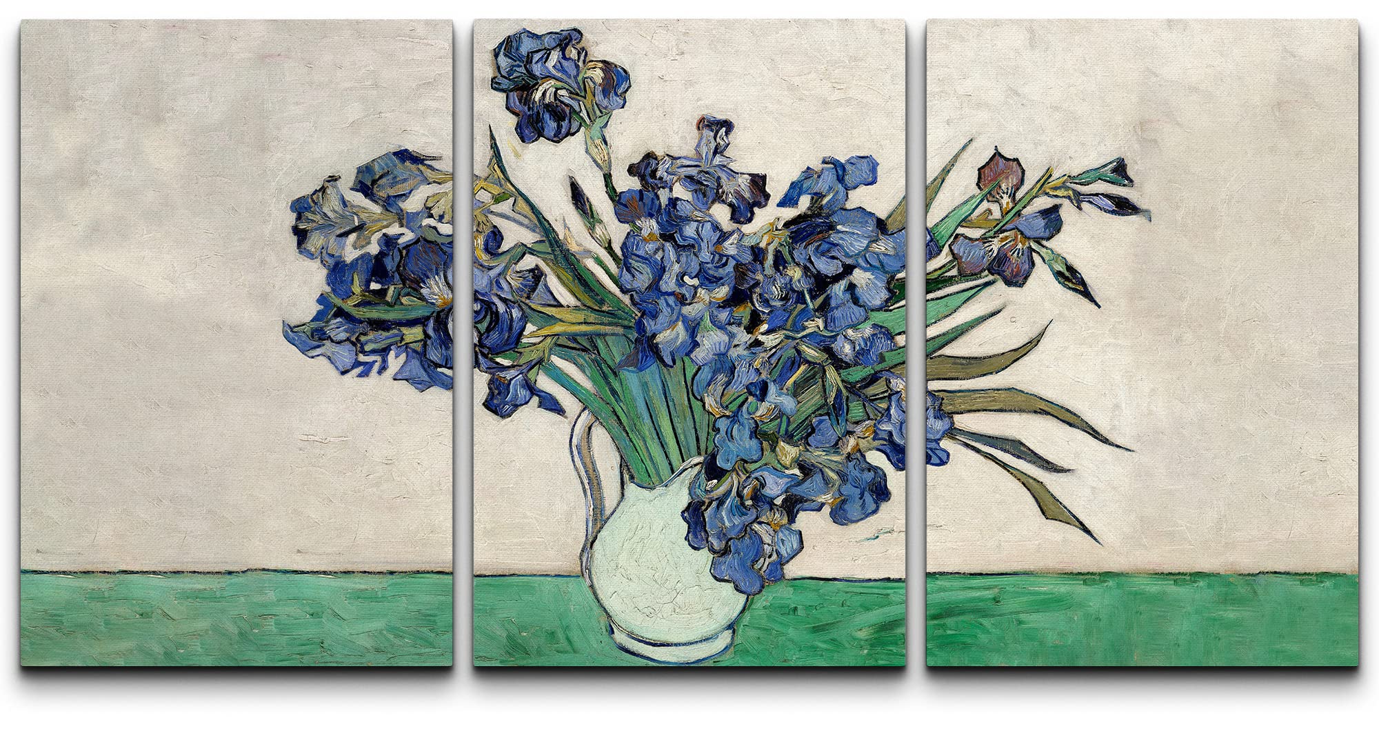 Wall26 Canvas Print Wall Art Set Blue Watercolor Iris Flowers Vincent Van Gogh Classical Illustrations Fine Art Decorative Histo