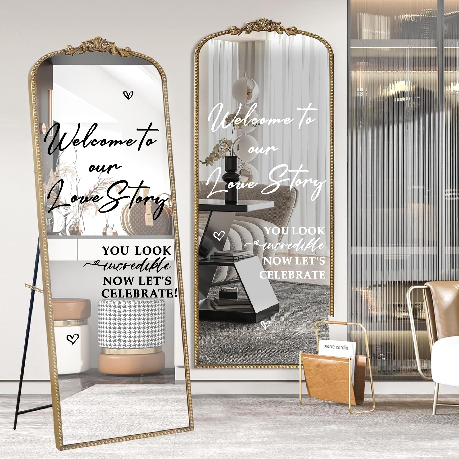 Wedding Welcome Signs Welcome To Our Wedding Sign Decals Selfie Mirror Decals For Wedding Party Entry Welcome Mirror Stickers Fo