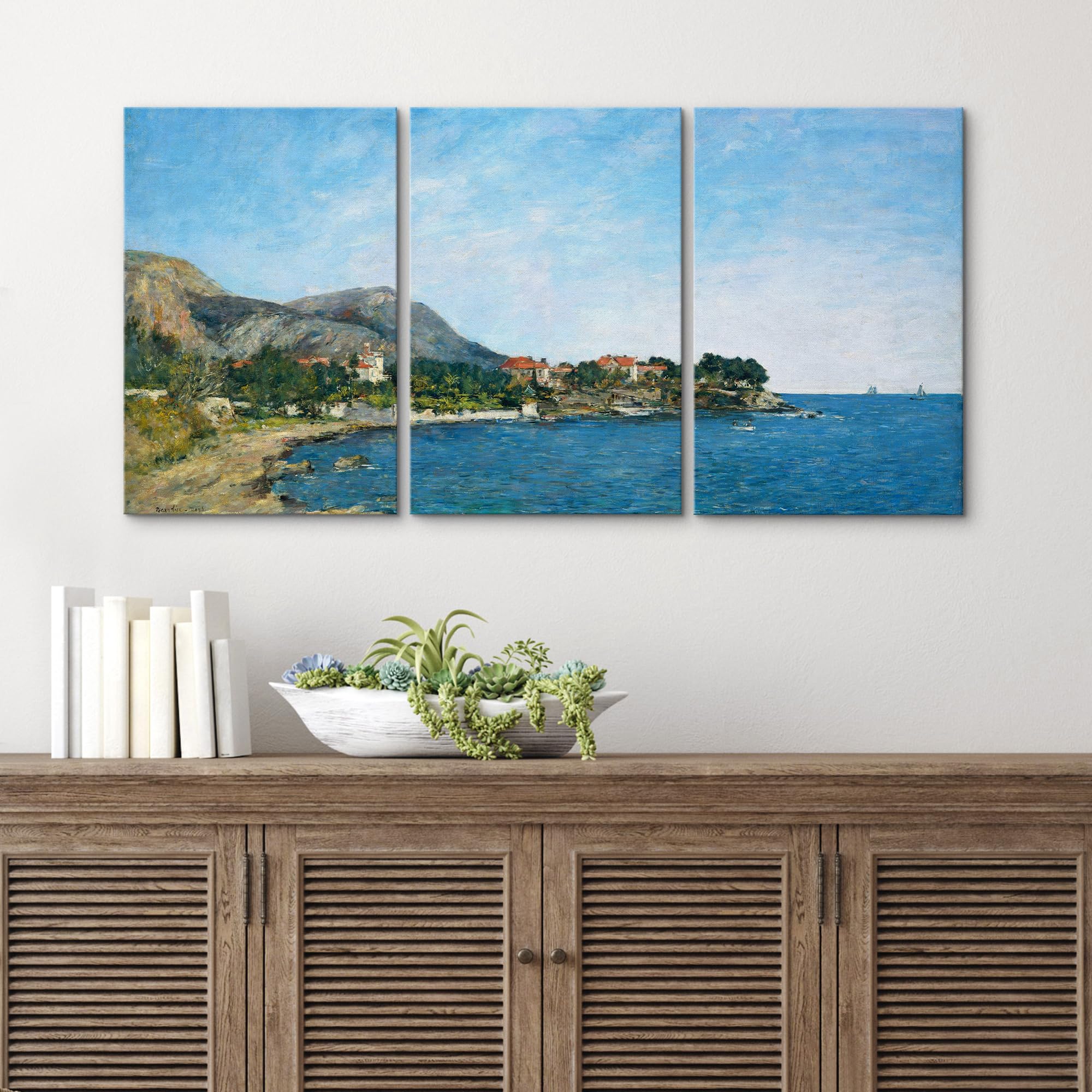 Wall26 Canvas Print Wall Art Set The Bay Of Fourmis By Eugene Boudin Cultural Historic Oil Painting Fine Art Reproduction Scenic
