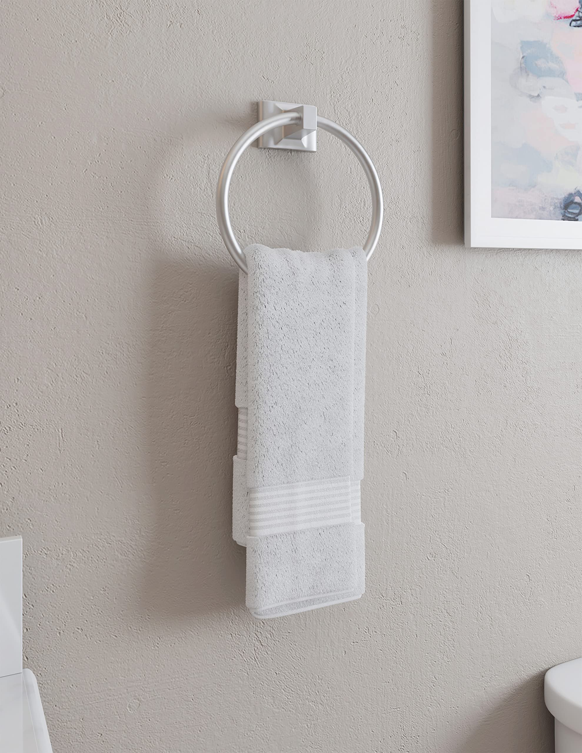 Design House 539163 Accessories Bathroom Hardware, Towel Ring, Satin Nickel