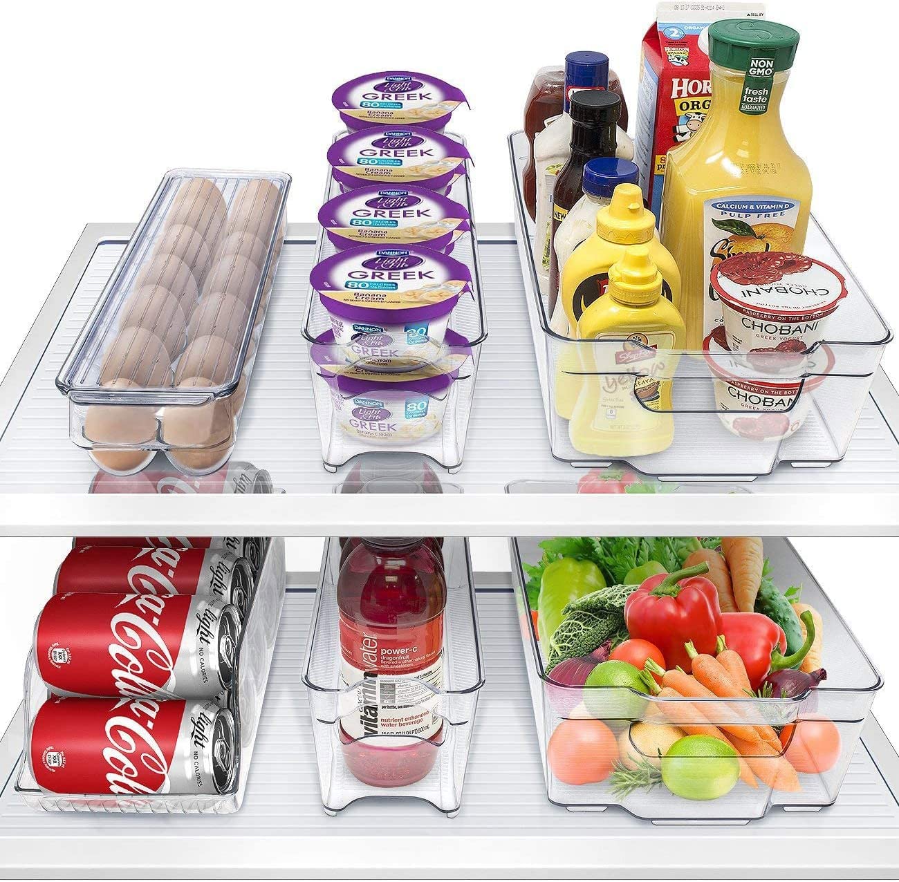 Snazzy Fridge Organizer Bins Freezer Boxes Refrigerator Stackable Food Storage Containers Drawer Organizers For Refrigerator Fre