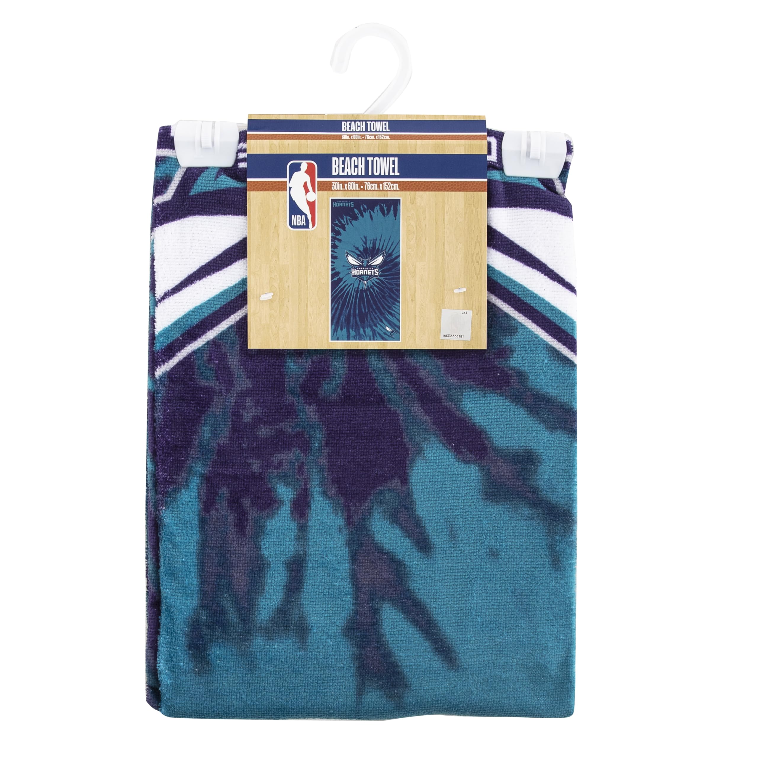 Northwest Nba Charlotte Hornets Beach Towel, Psychedelic, 30'' X 60''