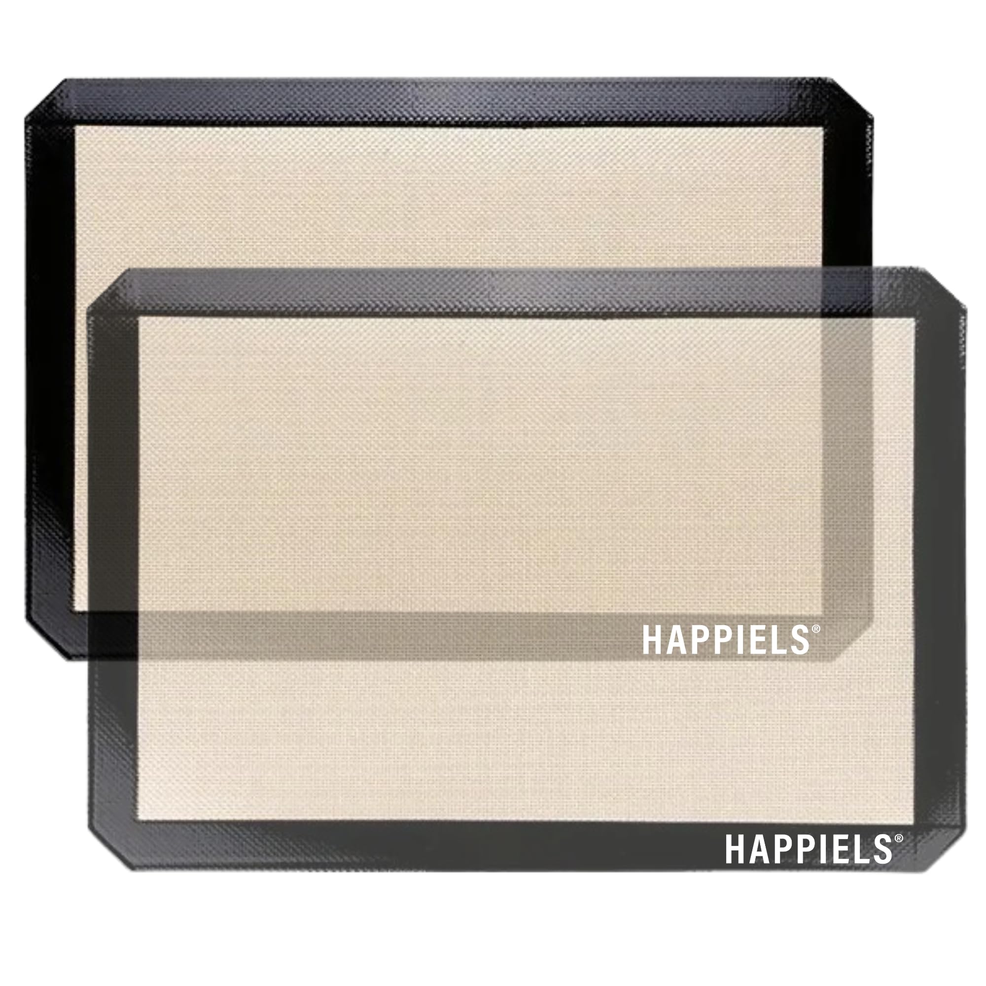 Happiels Non-Stick Baking Mats For 15Inch Sheets 2-Pack | Silicone Baking Mats 10X15 Inches