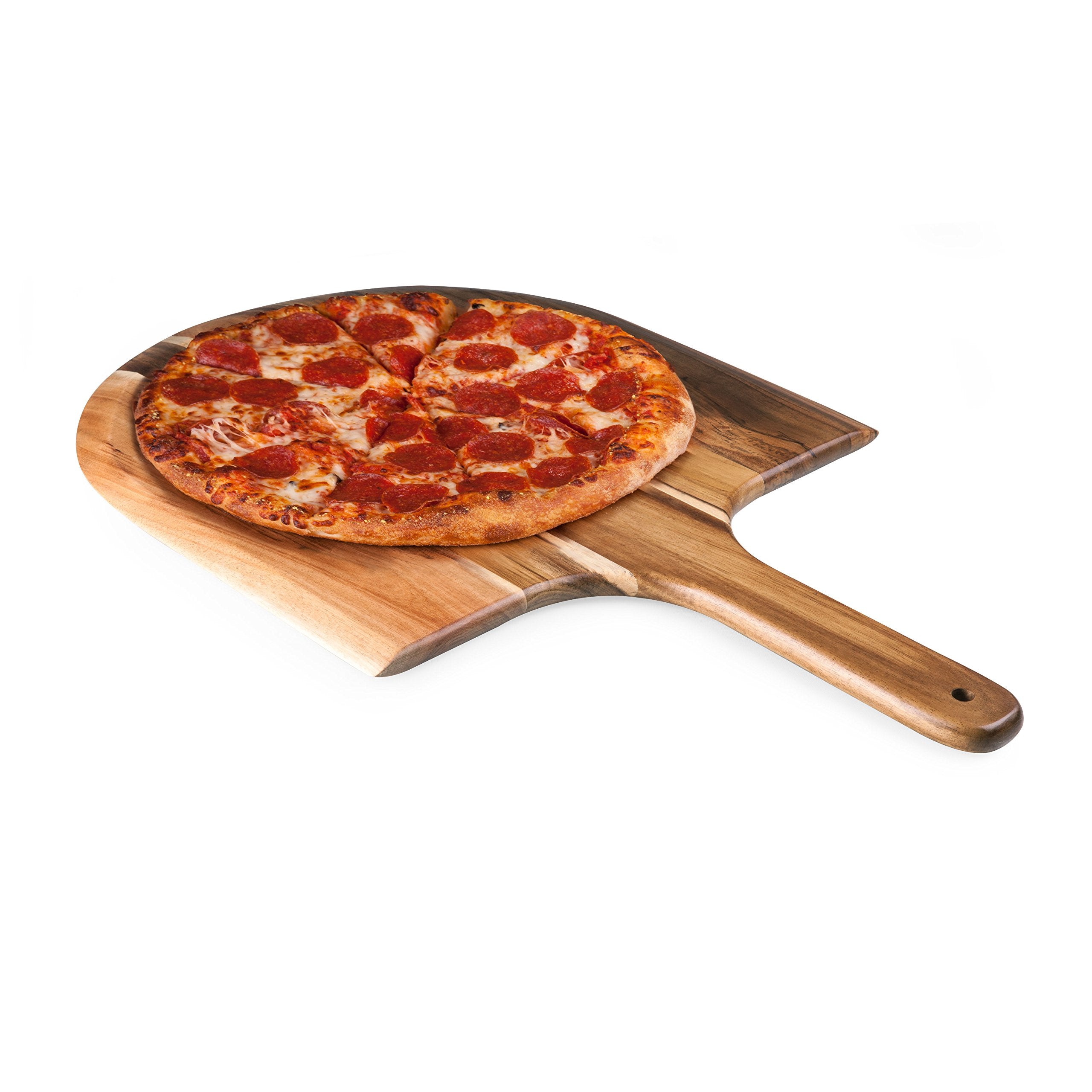 Toscana - A Picnic Time Brand Pizza Peel Paddle Serving Trays & Platters, One Size, Acacia Wood