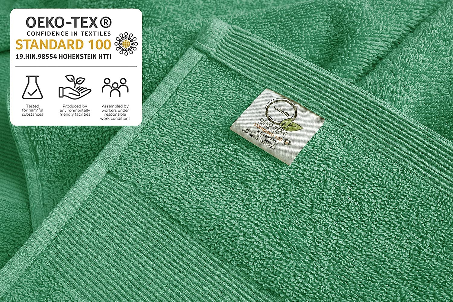 Softolle 100% Cotton Luxury Bath Towels -Towels For Bathroom - Set Of 4 Bath Towel (27    X 54   )- Eco-Friendly, Super Soft. (S