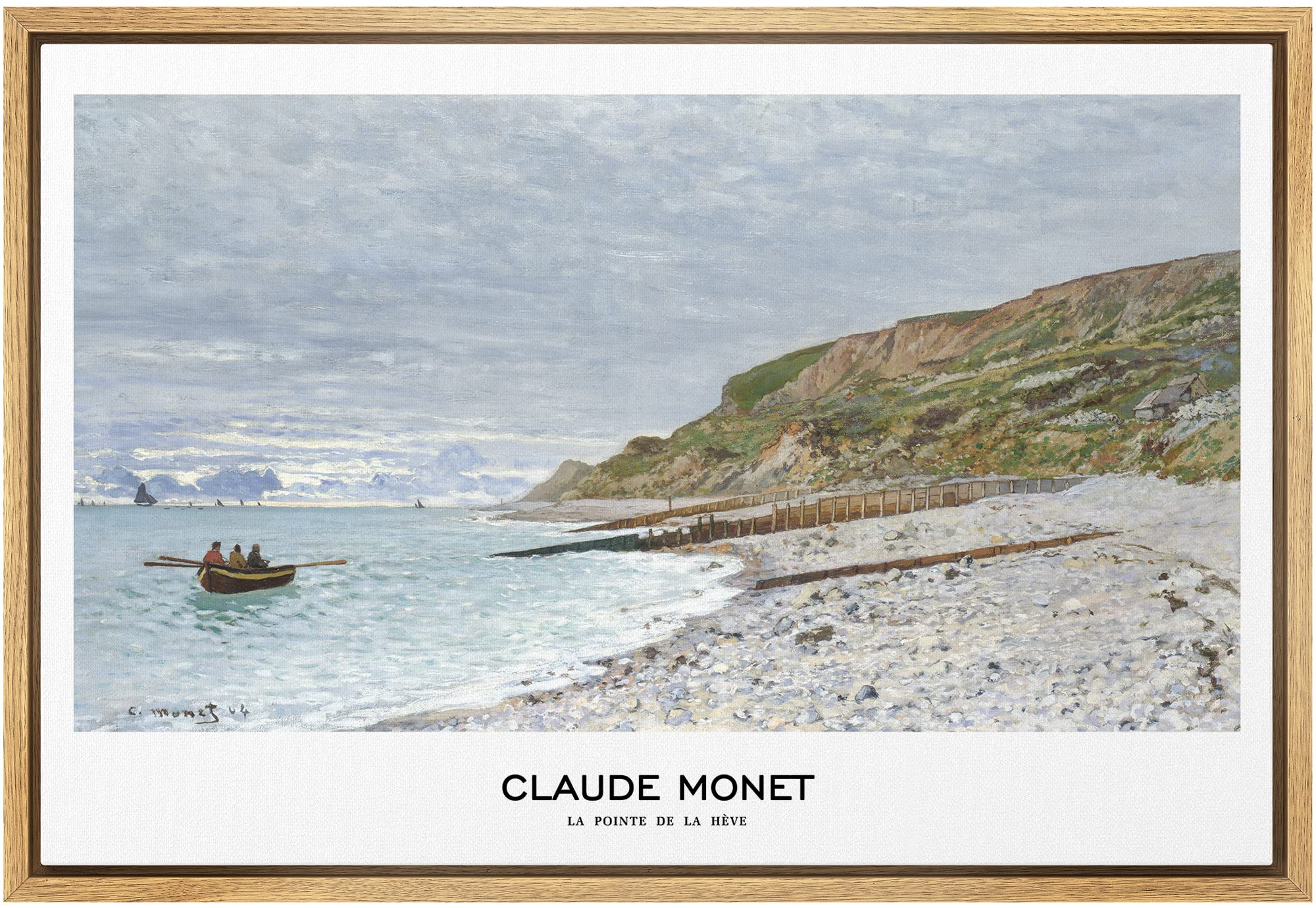 Wall26 Framed Canvas Print Wall Art La Pointe De La Heve By Claude Monet Historic Classical Illustrations Fine Art Decorative Vi