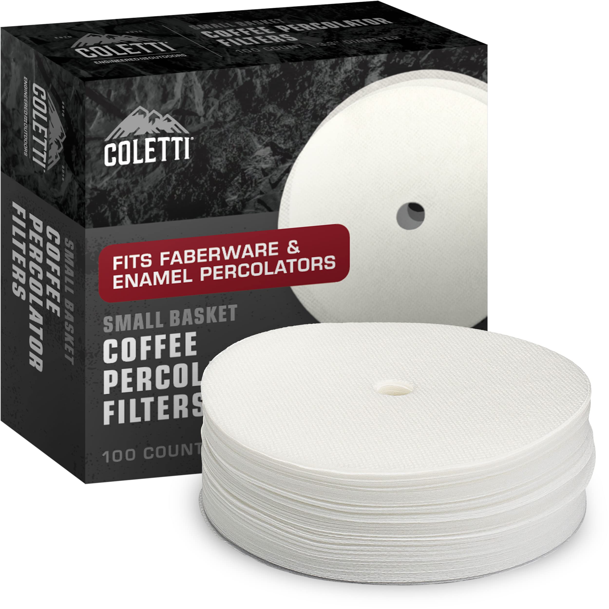 Coletti Percolator Coffee Filters - Disc Coffee Filters For Percolators - For Classic Enamel Percolator Coffee Pots - Perfectly