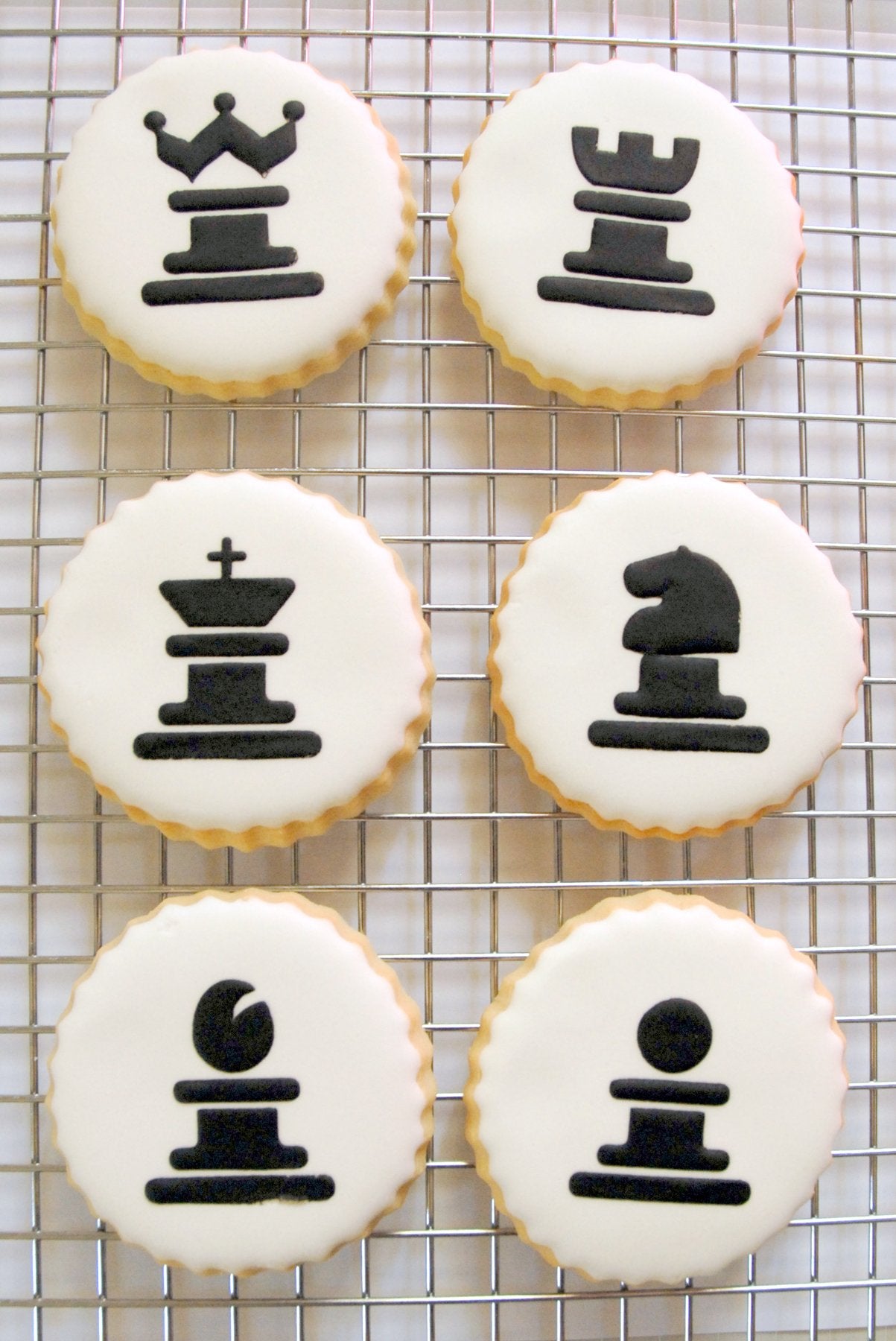 Designer Stencils Chess Cookie Stencil Set, Beige/Semi-Transparent