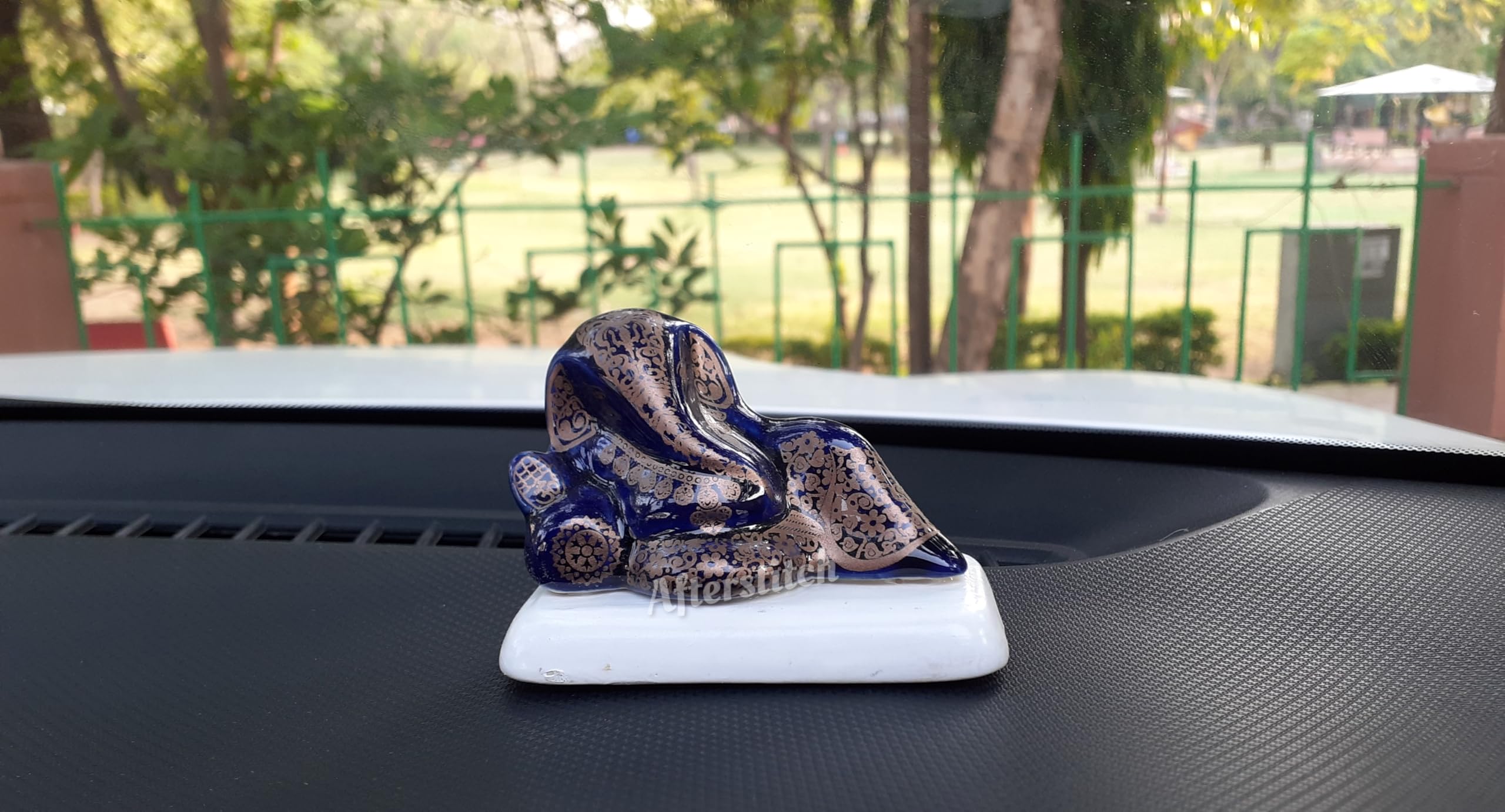 Afterstitch Ganesh Idol For Car Dashboard Accessories Ganesha Murti Puja Room Ganpati Ji Statue Showpiece For Home Interior Deco