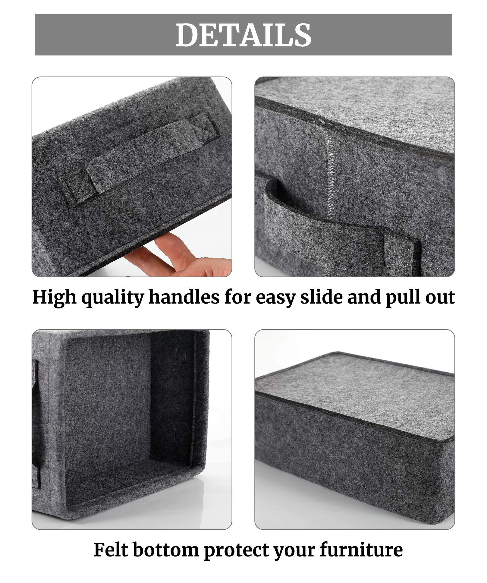 Small Storage Basket Modern Storage Baskets Felt Collapsible Baskets Storage Bins for Cellphone Earphone Chargers Cables Make Up Hair Supplies Fabric Drawers Storage Baskets Cute Storage Baskets