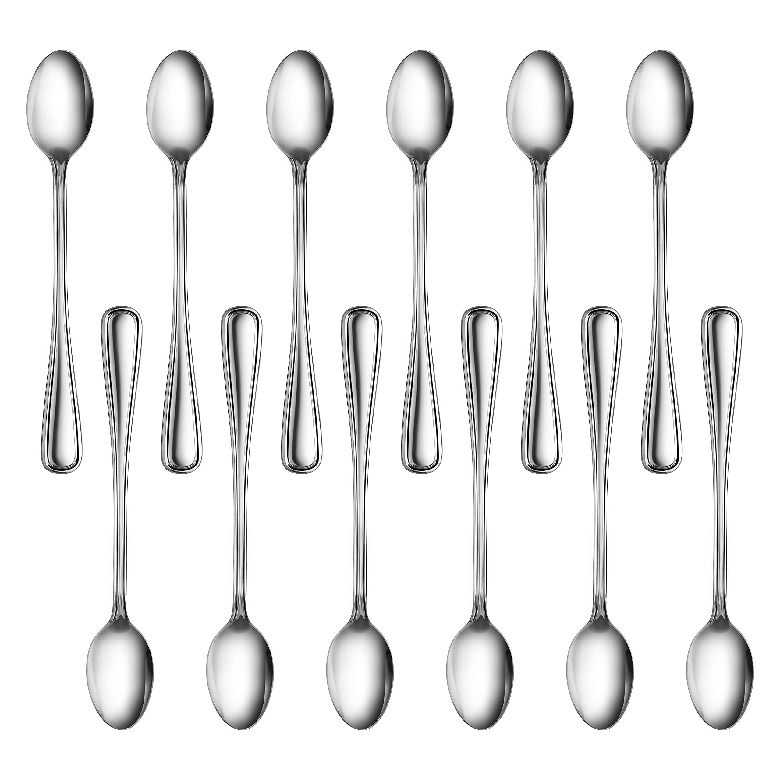 New Star Foodservice 58222 Slimline Pattern, 18/0 Stainless Steel, Iced Tea Spoon, 7.5-Inch, Set Of 12