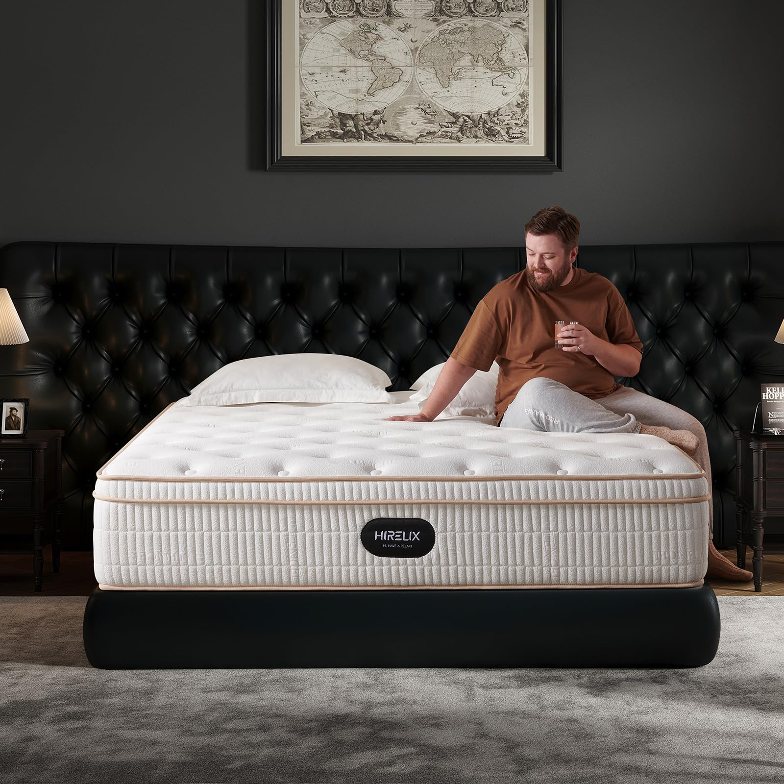 HIRELIX 10 Inch Twin Hybrid Mattress, Firm with Memory Foam and Individually Wrapped Pocket Coils, Fiberglass-Free, CertiPUR-US