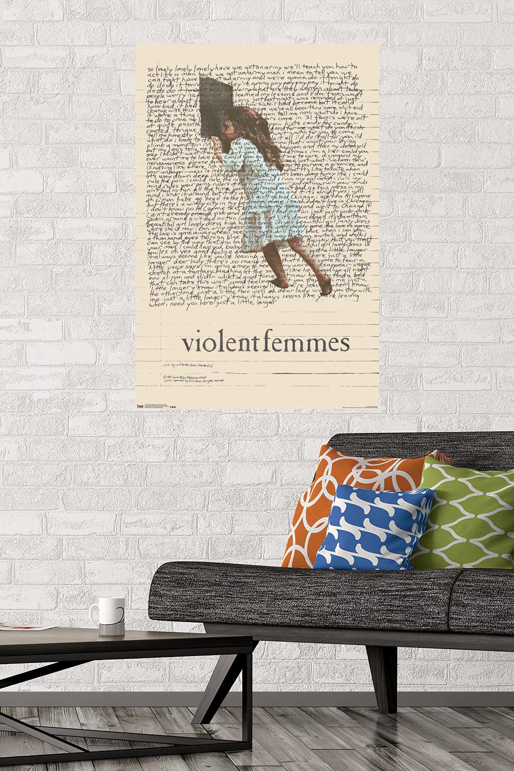 Trends International Violent Femmes - Lyric Girl Tea Towel Wall Poster, 22.375'' X 34'', Premium Unframed Version