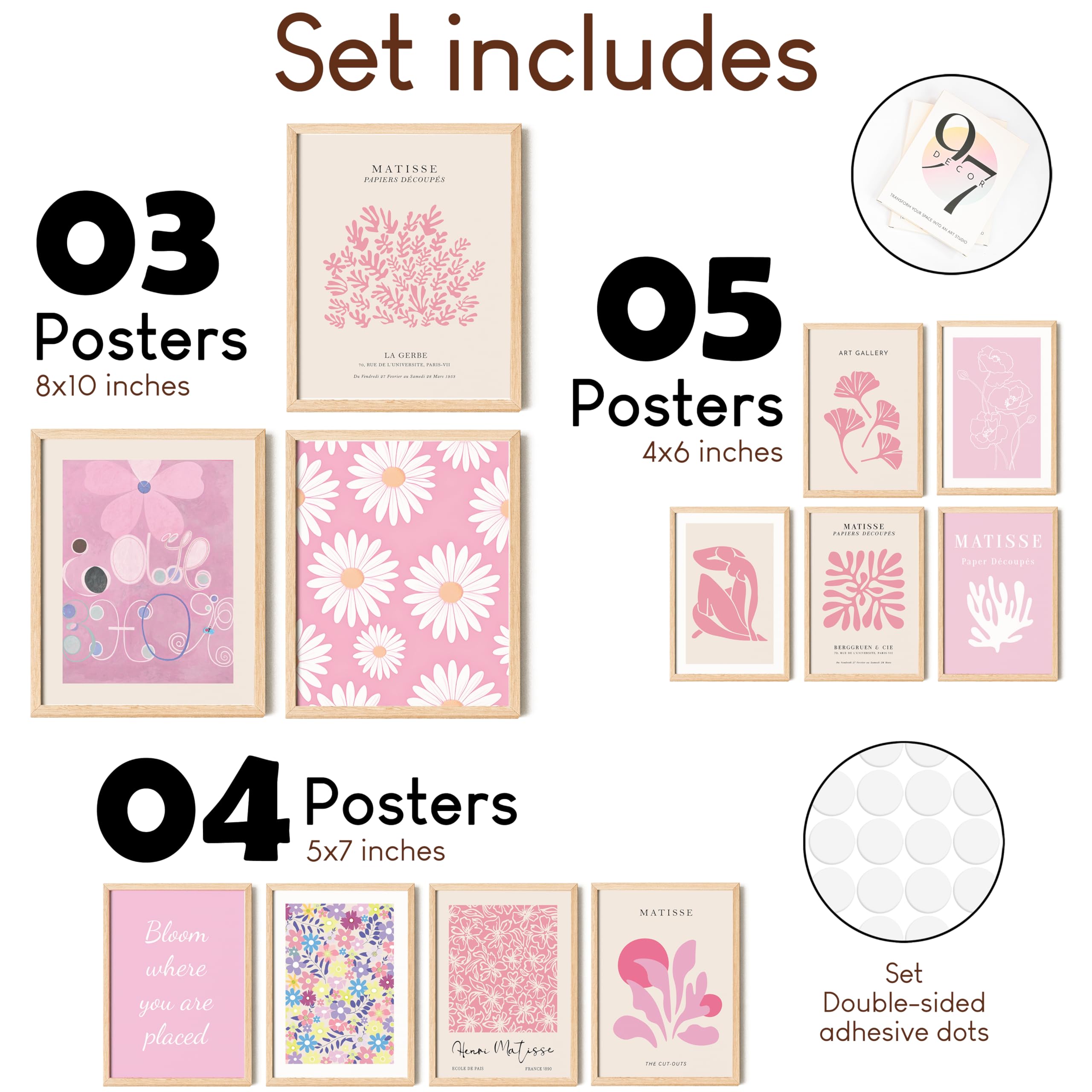 97 Decor Pink Wall Decor Aesthetic Pictures - Matisse Wall Art Pink Posters For Room Aesthetic, Abstract Danish Pastel Prins, Li
