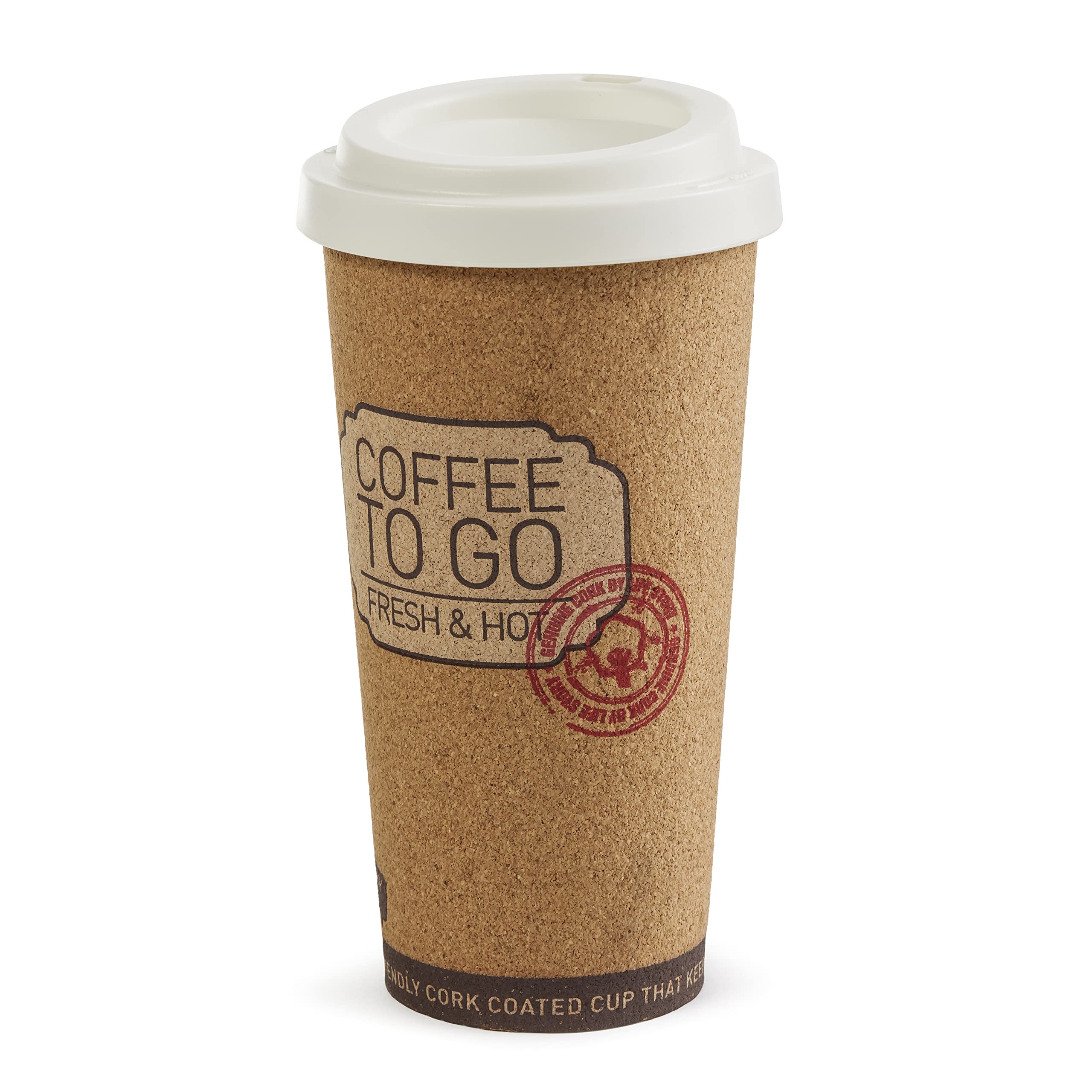 Life Story Corky Cup Reusable 16 Oz Insulated Travel Mug Coffee Thermos (2 Pack)