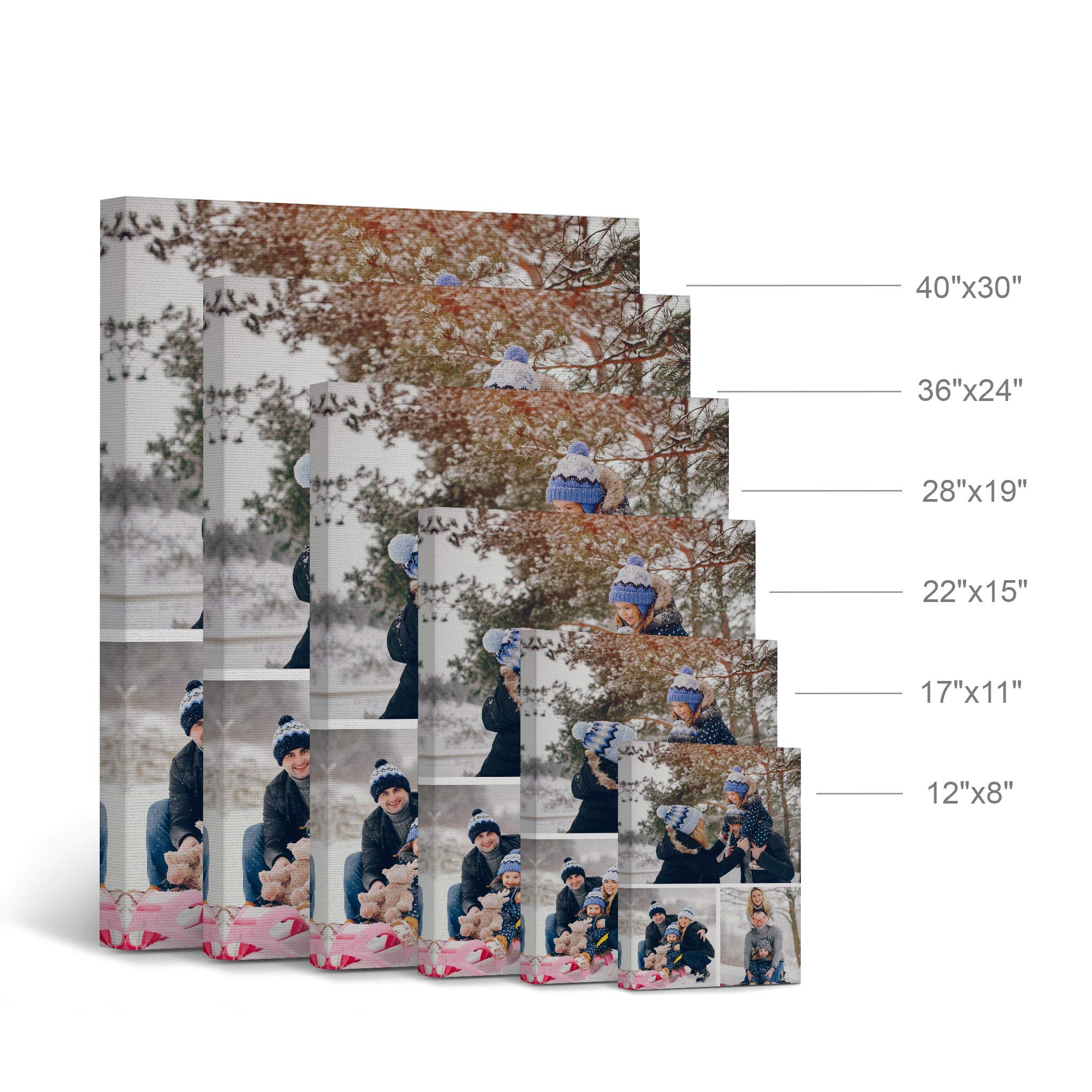 Smile Art Design Custom Photo Print Canvas Print With Your Photos Personalized Photo Upload 3 Images Collage Picture Frame Perso