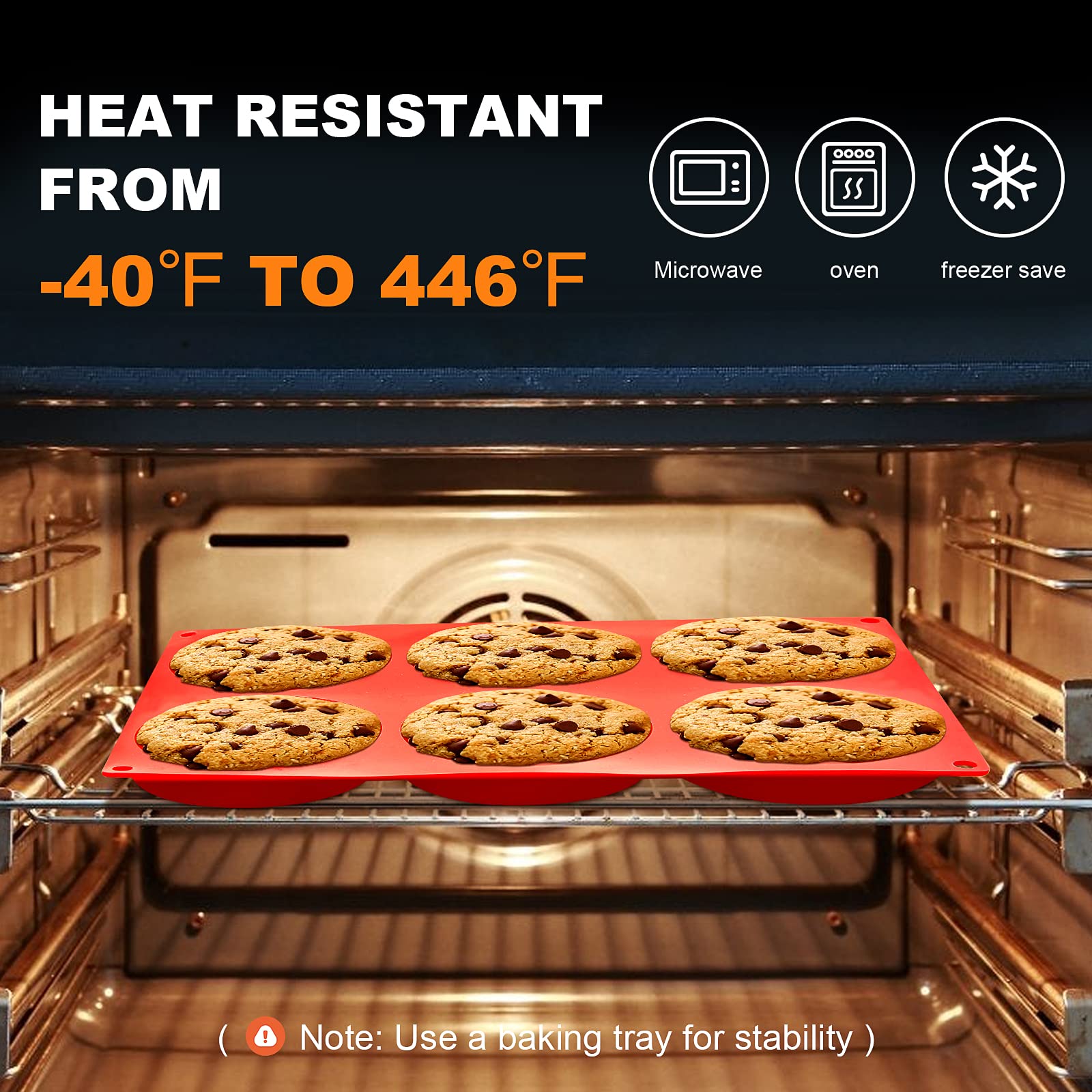 Hamburger Bun Molds 2 Pack Silicone Baking Pans, 4 Inch Muffin Top Pan Egg Sandwish Mold Small Layer Cake Molds Round Disc Pan F