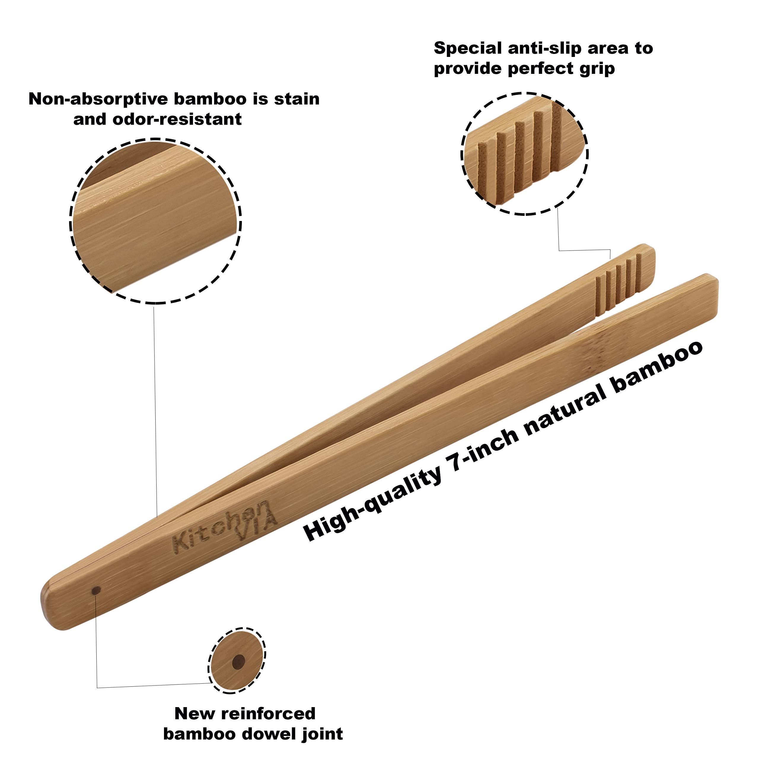 Toaster Buddy Carbonized Bamboo Tongs: Your Versatile Kitchen Companion By Kitchenvia