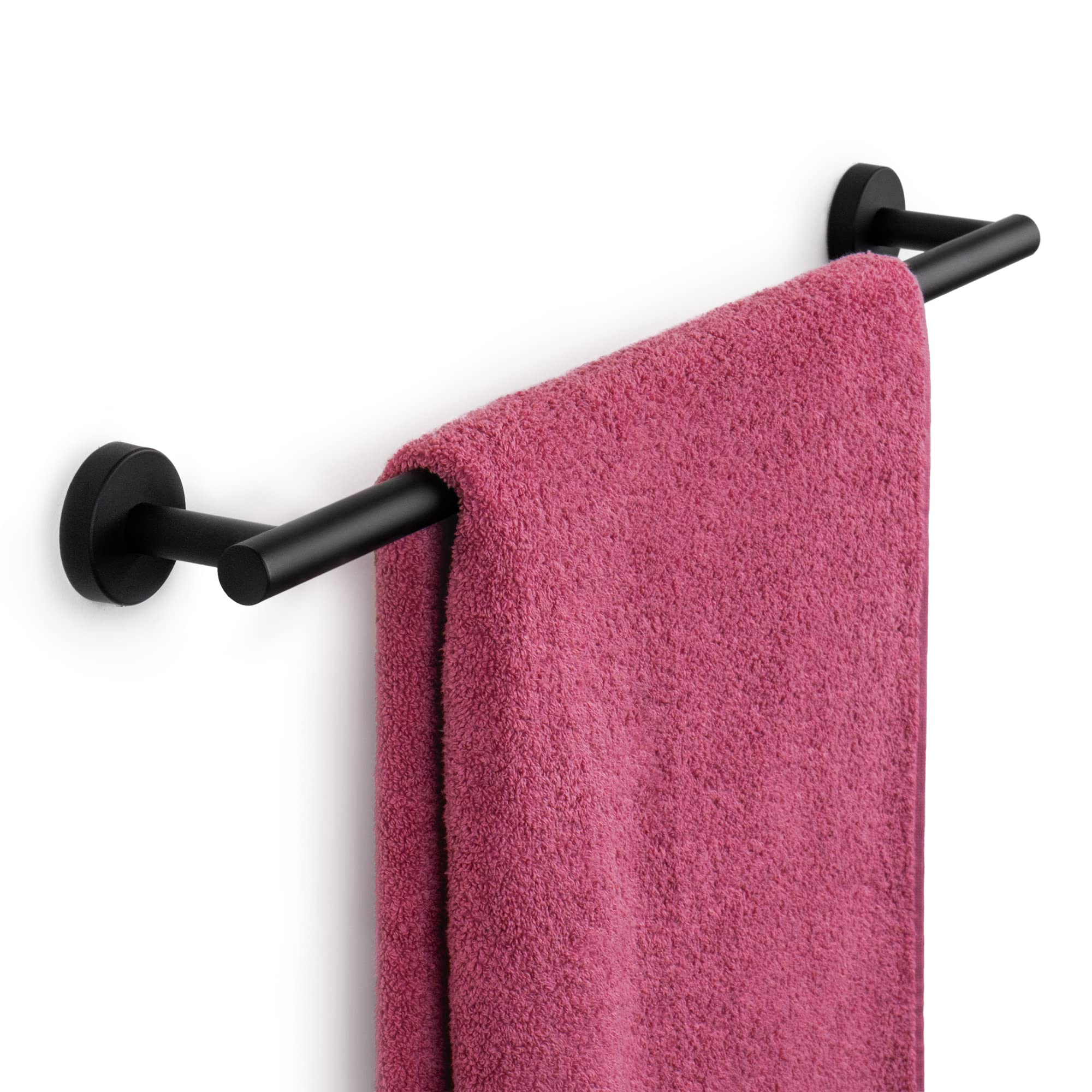 Marmolux Acc - 16'' Matte Black Towel Bar For Bathroom - Hand Towel Holder Towel Rod - Bathroom Towel Racks - Towel Hanger Heavy