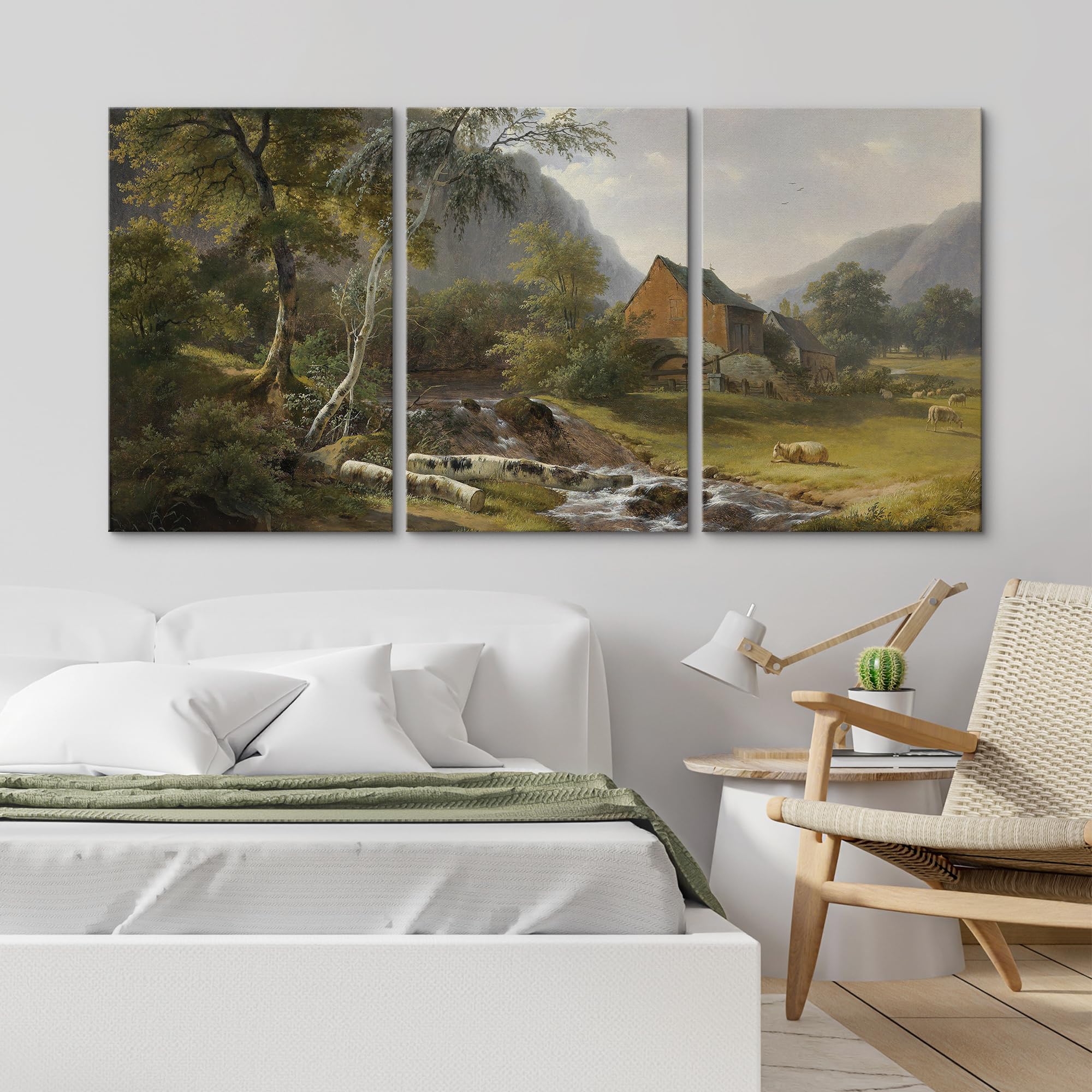 Wall26 Canvas Print Wall Art Set Pierre-Auguste Renoir Inspired Floral Illustrations Modern Art Decorative Floral Botanical Mini