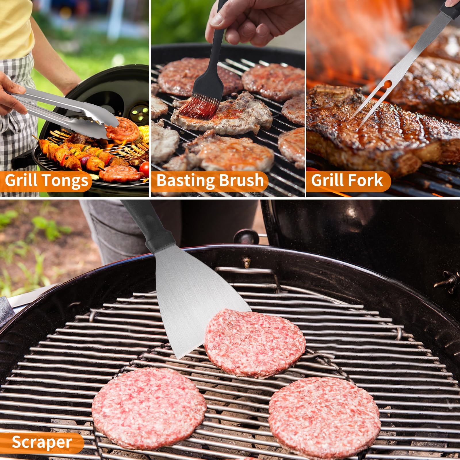 Latiret Blackstone Griddle Accessories Kit, 23Pcs Grilling Accessories Set For Camp Chef, Flat Top Griddle Accessories With Scra