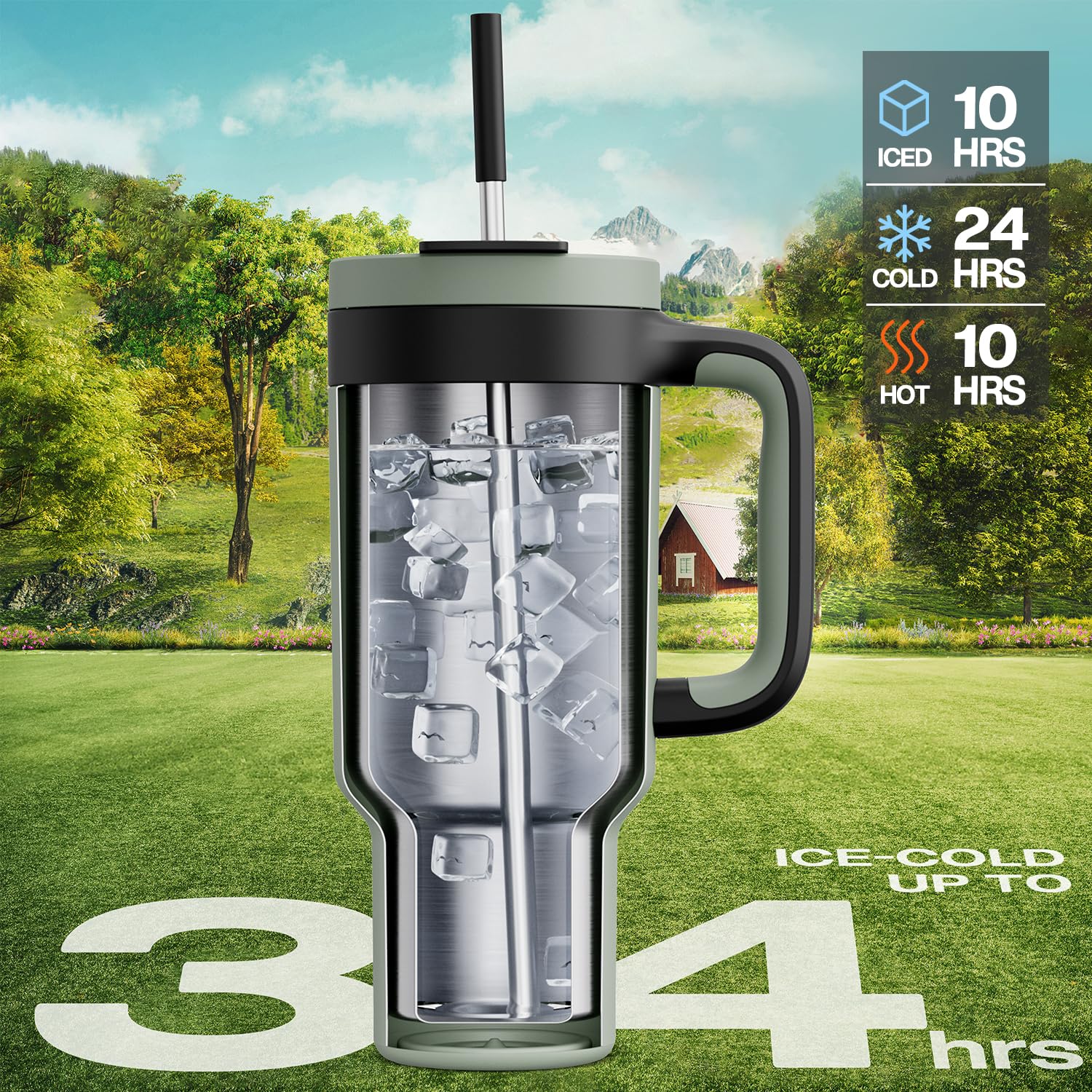 24 oz Kids Tumbler with Handle: Leakproof, Stainless Steel Cup with Straw Lid, BPA-Free, Insulated Water Bottle for School, Trav