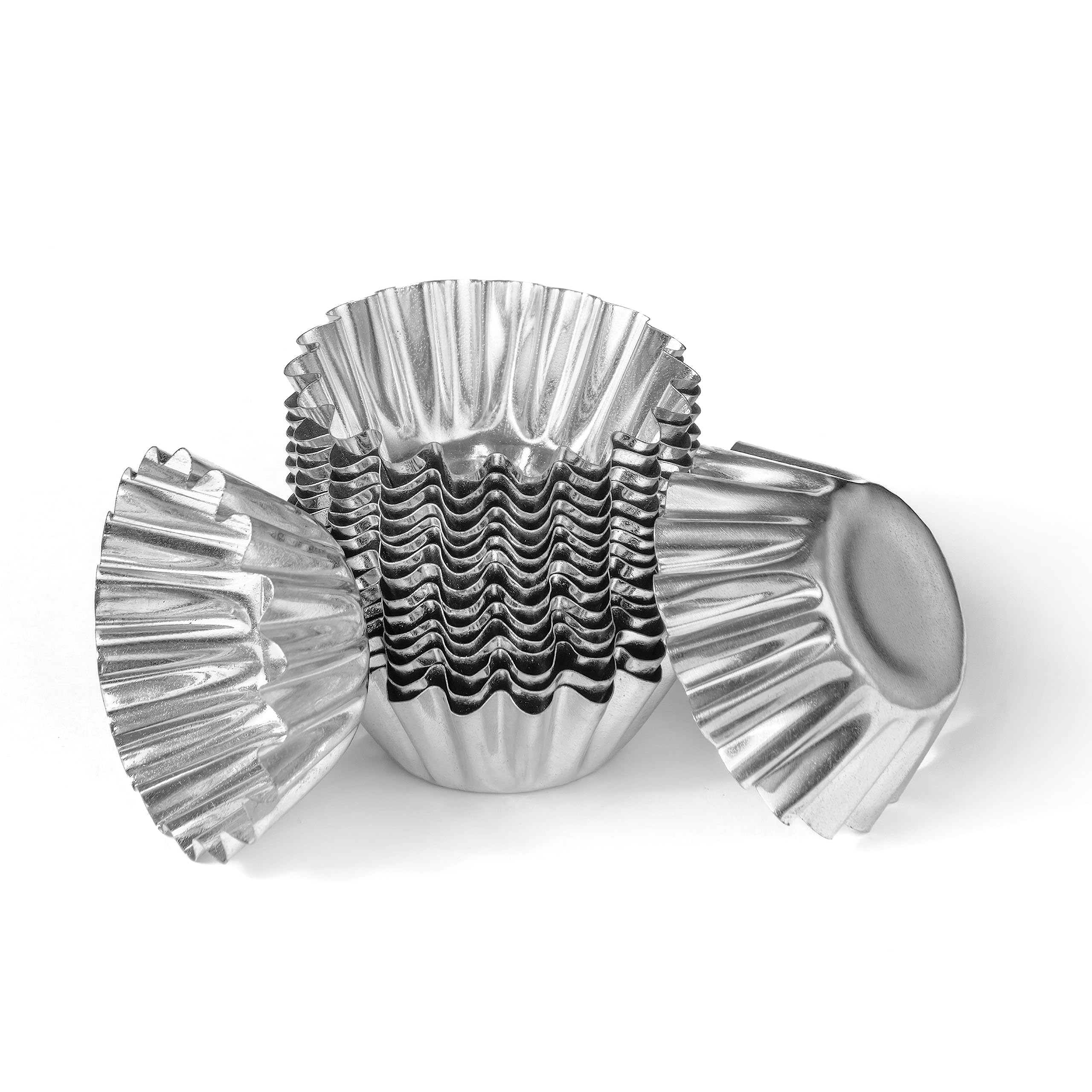 Muffin Cups For Kitchen Baking 3.35 Inch - 20 Pcs Metal Egg Tart Molds For Baking - Reusable Mini Tart Tins And Cupcake, Non-Sti