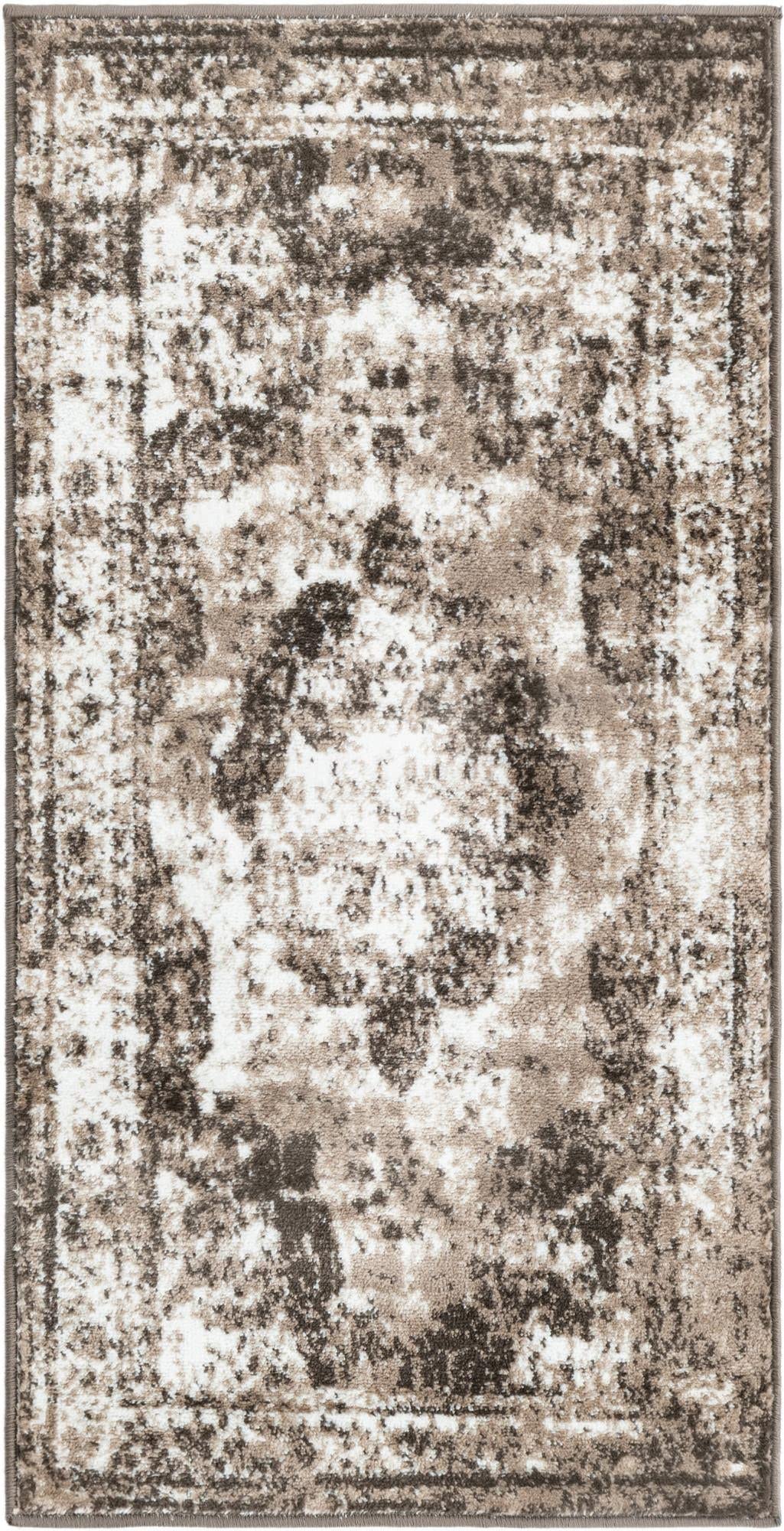 Unique Loom Sofia Collection Area Rug - Salle Garnier (2 x 3 11 Runner, Light Brown/ Brown)