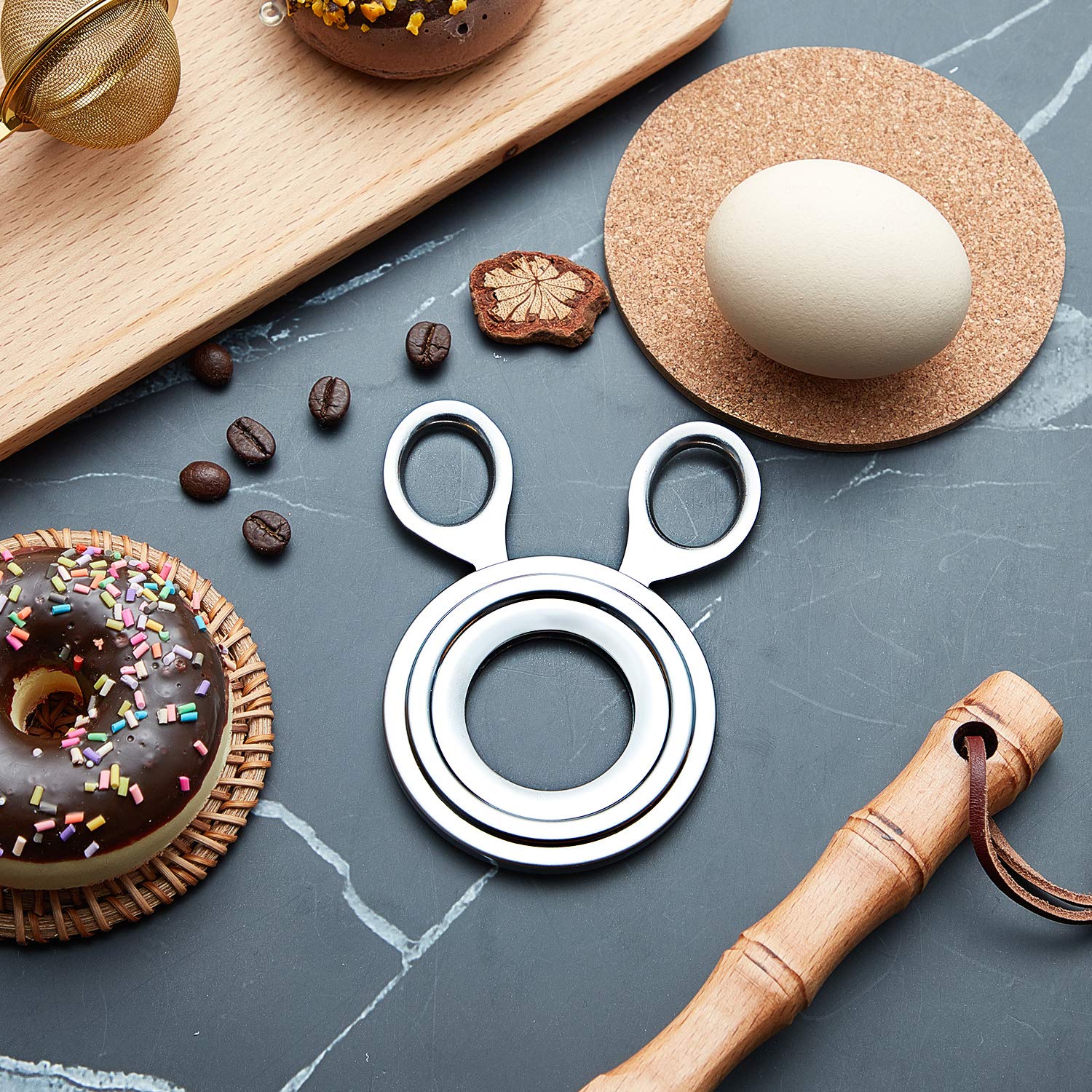 2 Pieces Egg Topper Cutter Stainless Steel Boiled Egg Cutter Cracker Egg Shell Scissors Opener For Kitchen Tool Supply