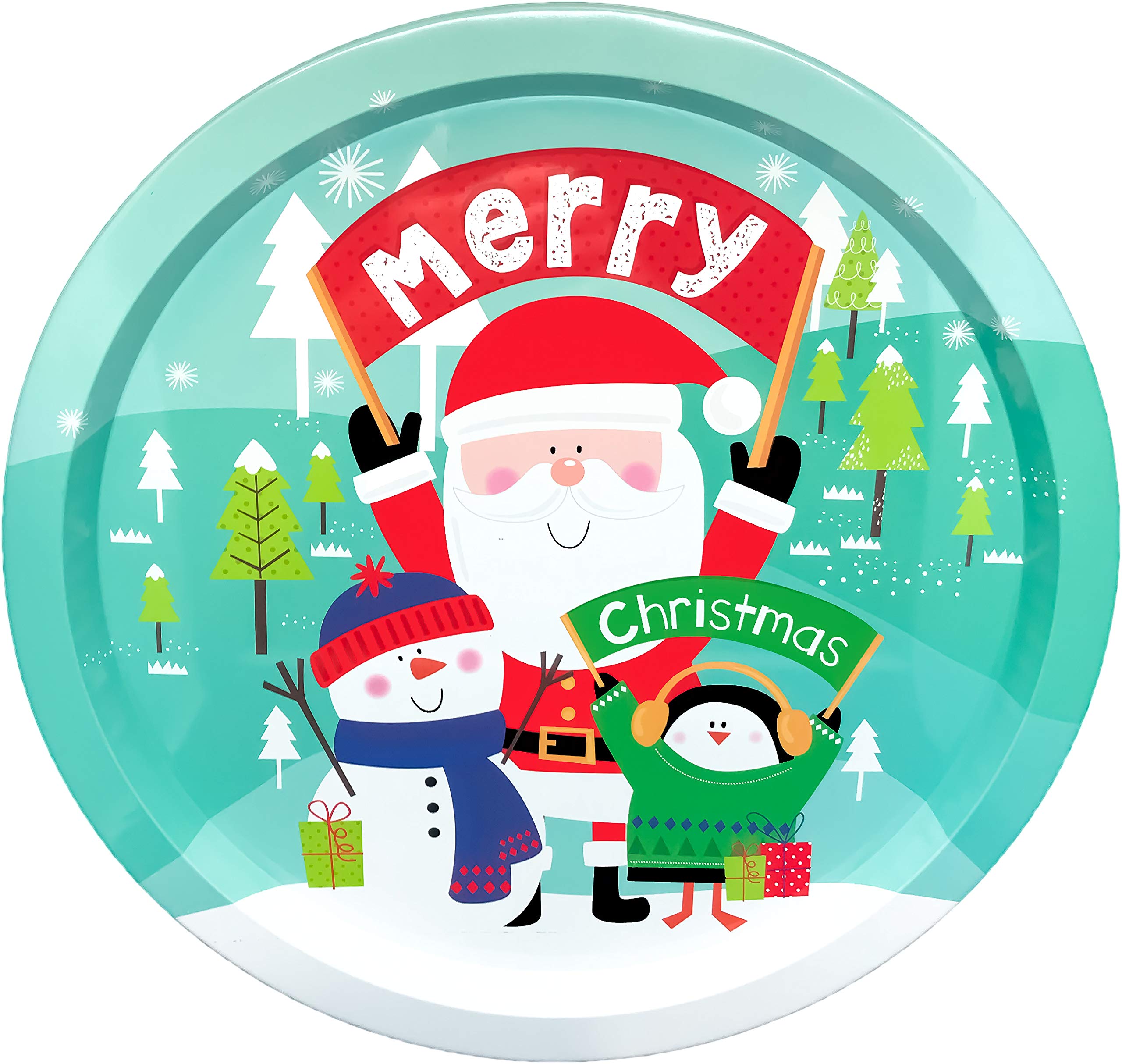 Alef Christmas/Holiday 13.5 Decorative Tin Plates (Set Of 3)