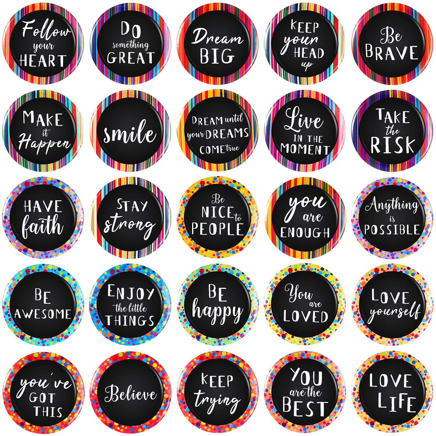 Outus 25 Pcs Inspirational Refrigerator Magnets Gifts Motivational Fridge Magnets for Whiteboard Locker Positive Affirmation Cla