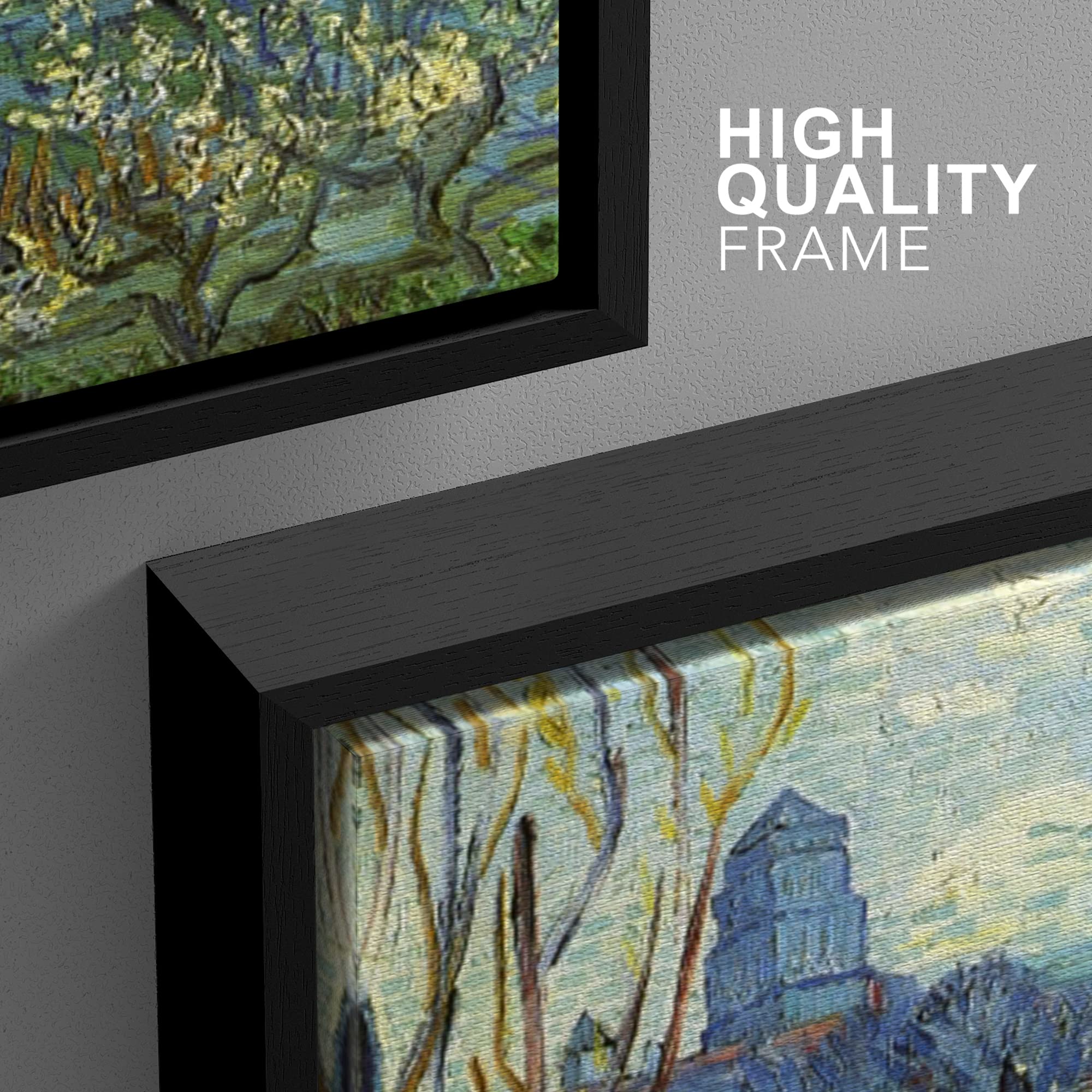 Wall26 Framed Canvas Print Wall Art Set Orchard In Bloom With Poplars Vincent Van Gogh Classical Illustrations Fine Art Decorati
