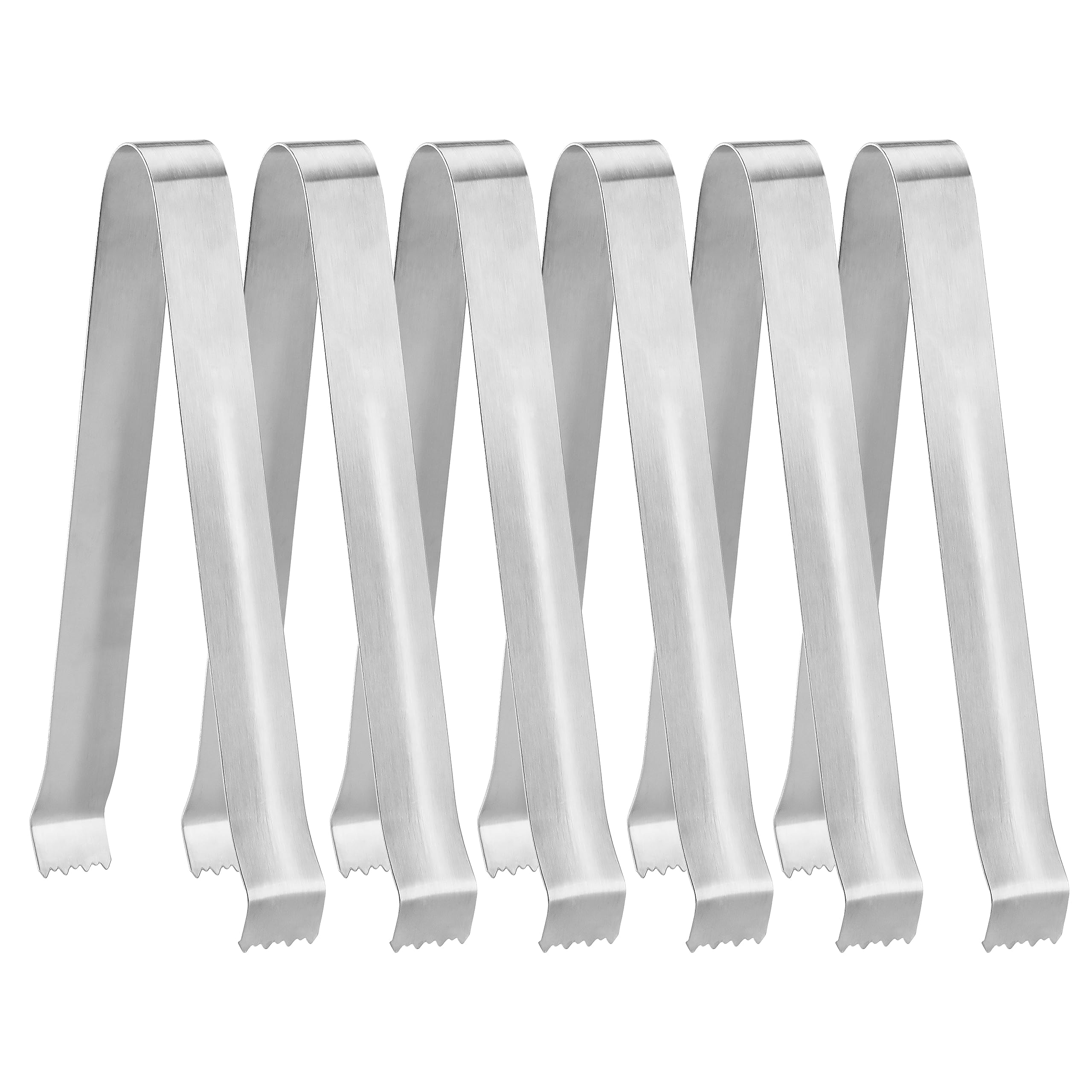 New Star Foodservice 42269 Stainless Steel Pom Tong, 6.5Inch, Set Of 6