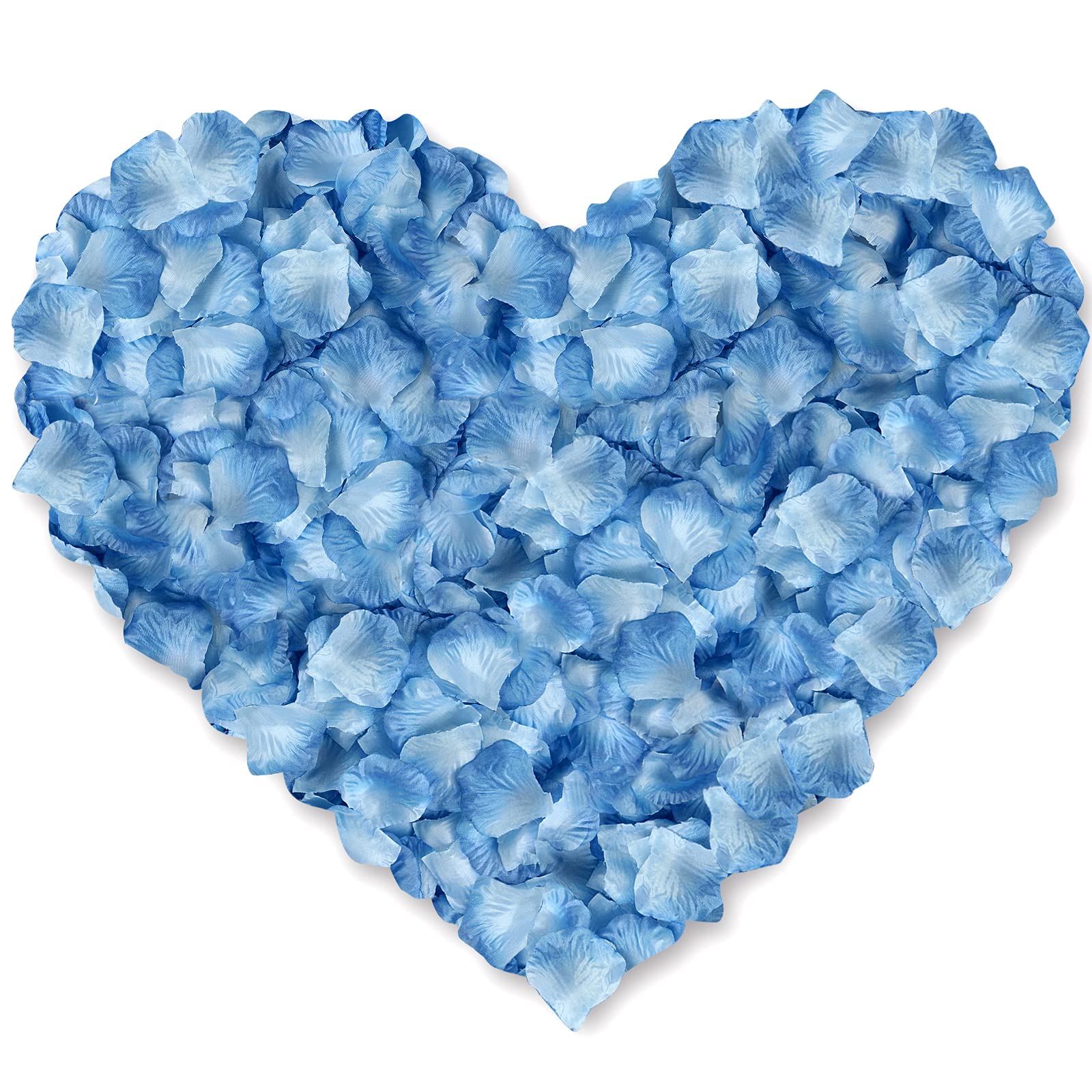 Neo Loons 1000 Pcs Artificial Silk Rose Petals Decoration Wedding Party Color Blue & Light Blue