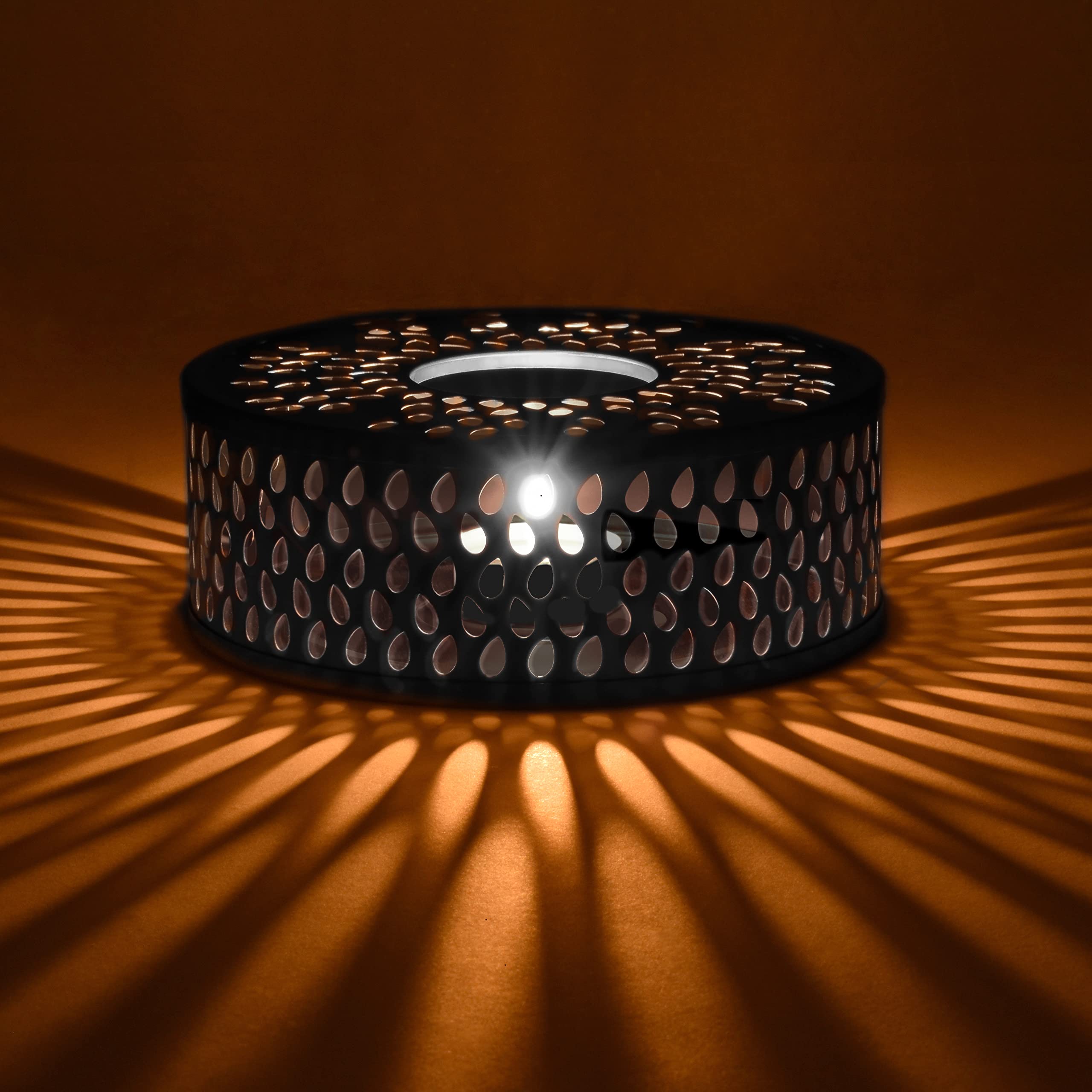 Creano Black Stainless Steel Tea Warmer With Tea Light Holder - Tea Cosy - Stable Not Rattling - Rechaud Suitable For All Teapot