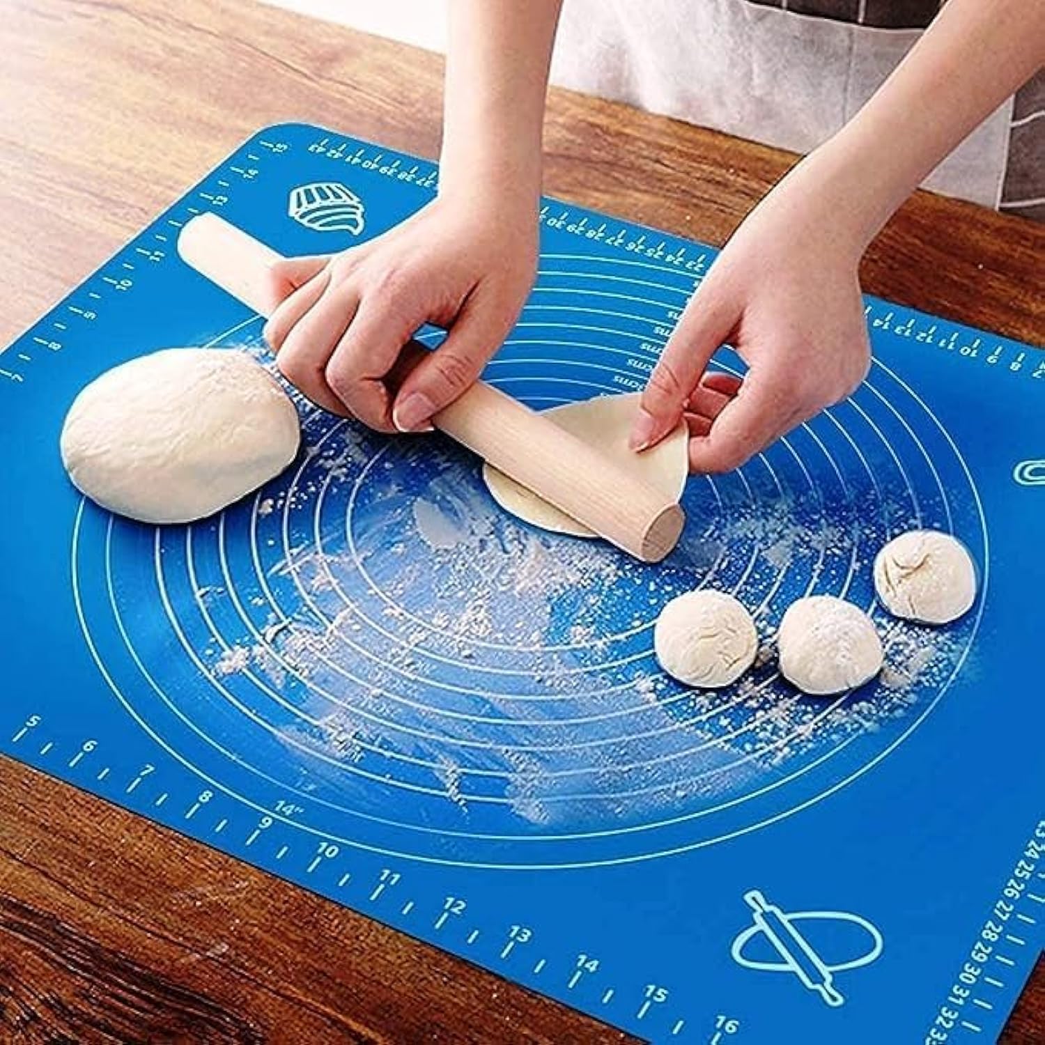 Aadhik Silicone Baking Mat Chapati Atta Kneading Mat Non-Stick Fondant Rolling Mat Stretchable For Kitchen Roti Chapati (Baking