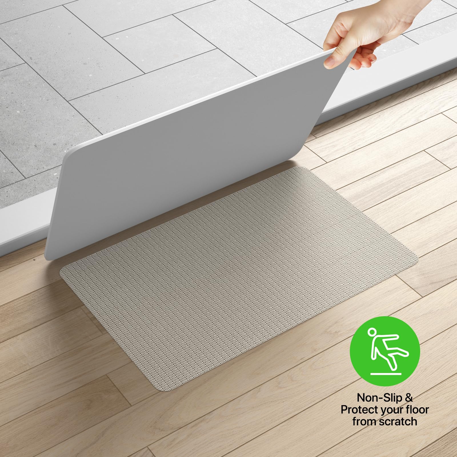 Stone Bath Mat, Diatomaceous Earth Shower Mat, Non-Slip Super Absorbent Quick Drying Bathroom Floor Mat, Natural, Easy To Clean