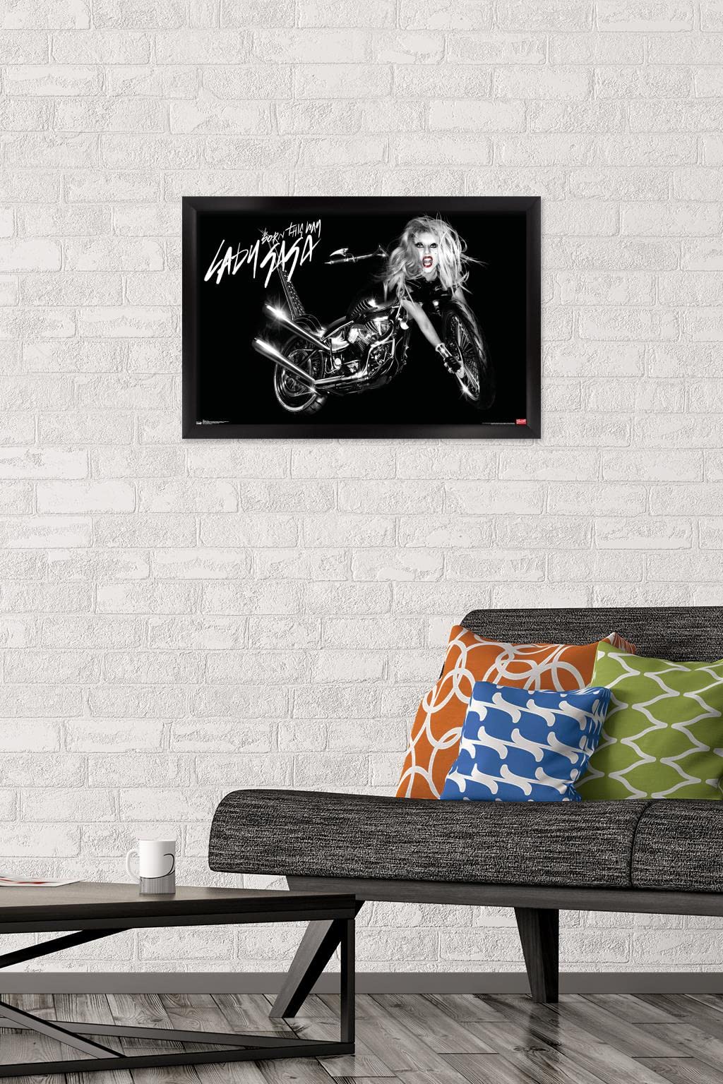Trends International Lady Gaga - Cover Wall Poster, 14.725'' X 22.375'', Black Framed Version